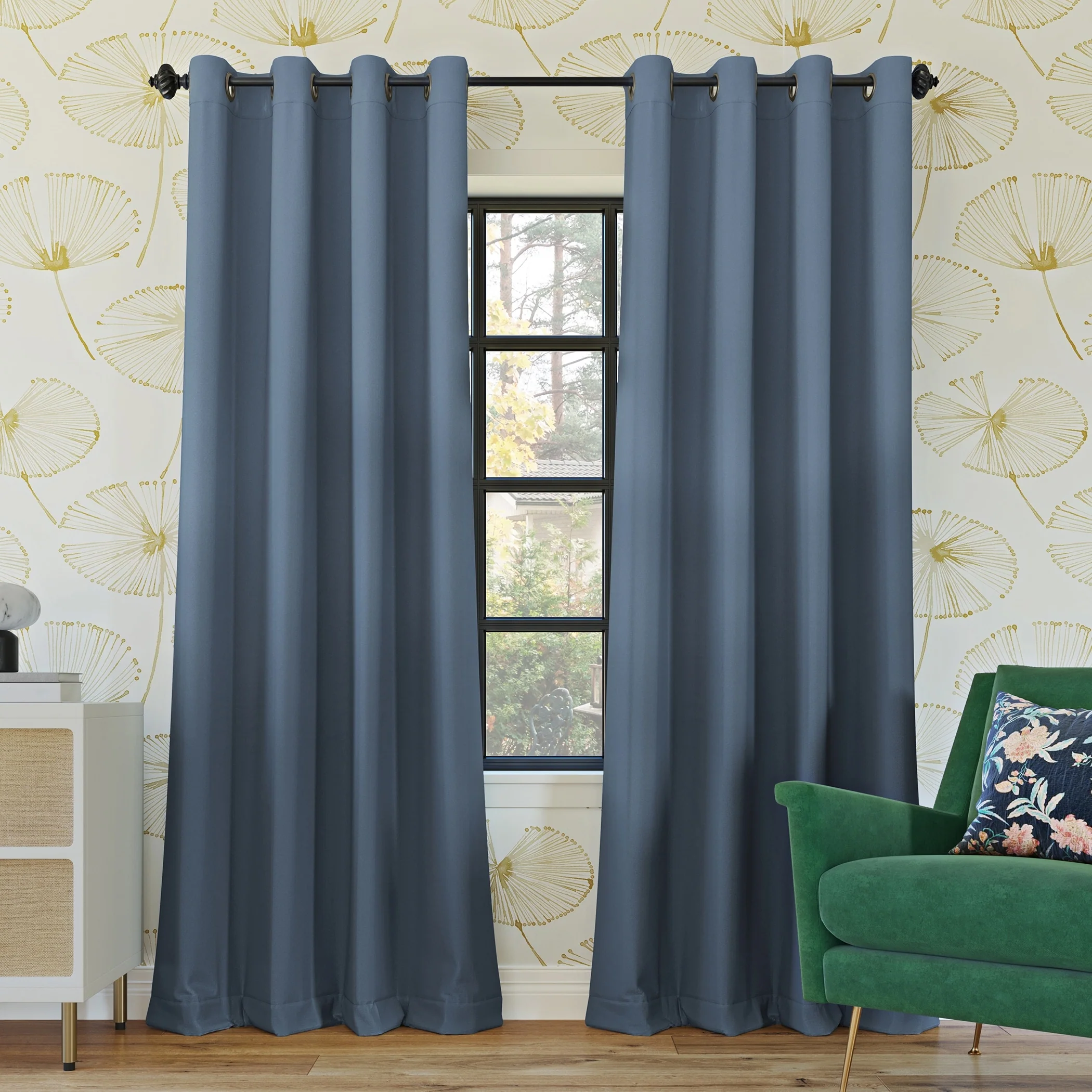 Sun Zero Oslo Theater Grade Extreme Total Blackout Grommet 1-Piece Curtain Panel, Single Panel