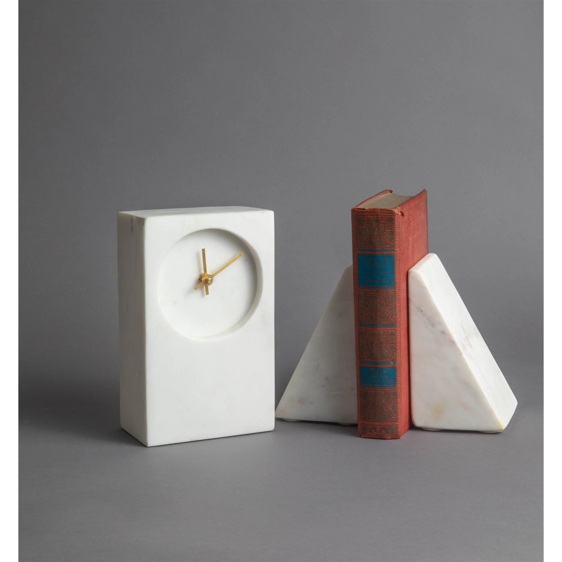 Set of 2 Marble Bookends