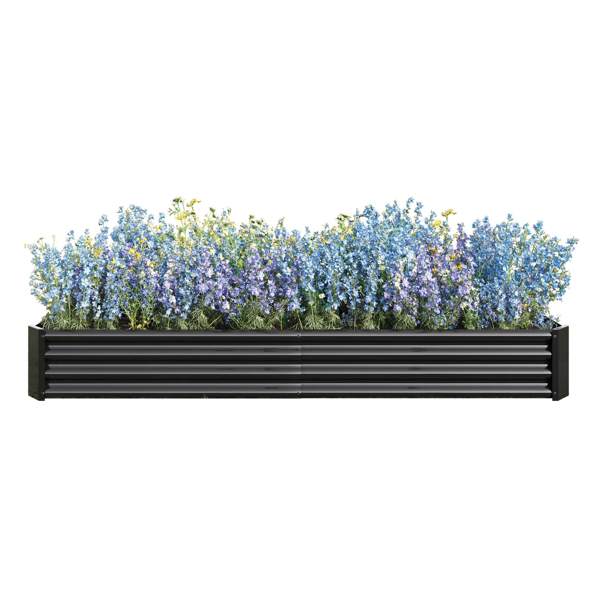Raised Garden Bed Galvanized Planter Box Outdoor, Rot-Resistant Metal Garden Bed Planter for Vegetables
