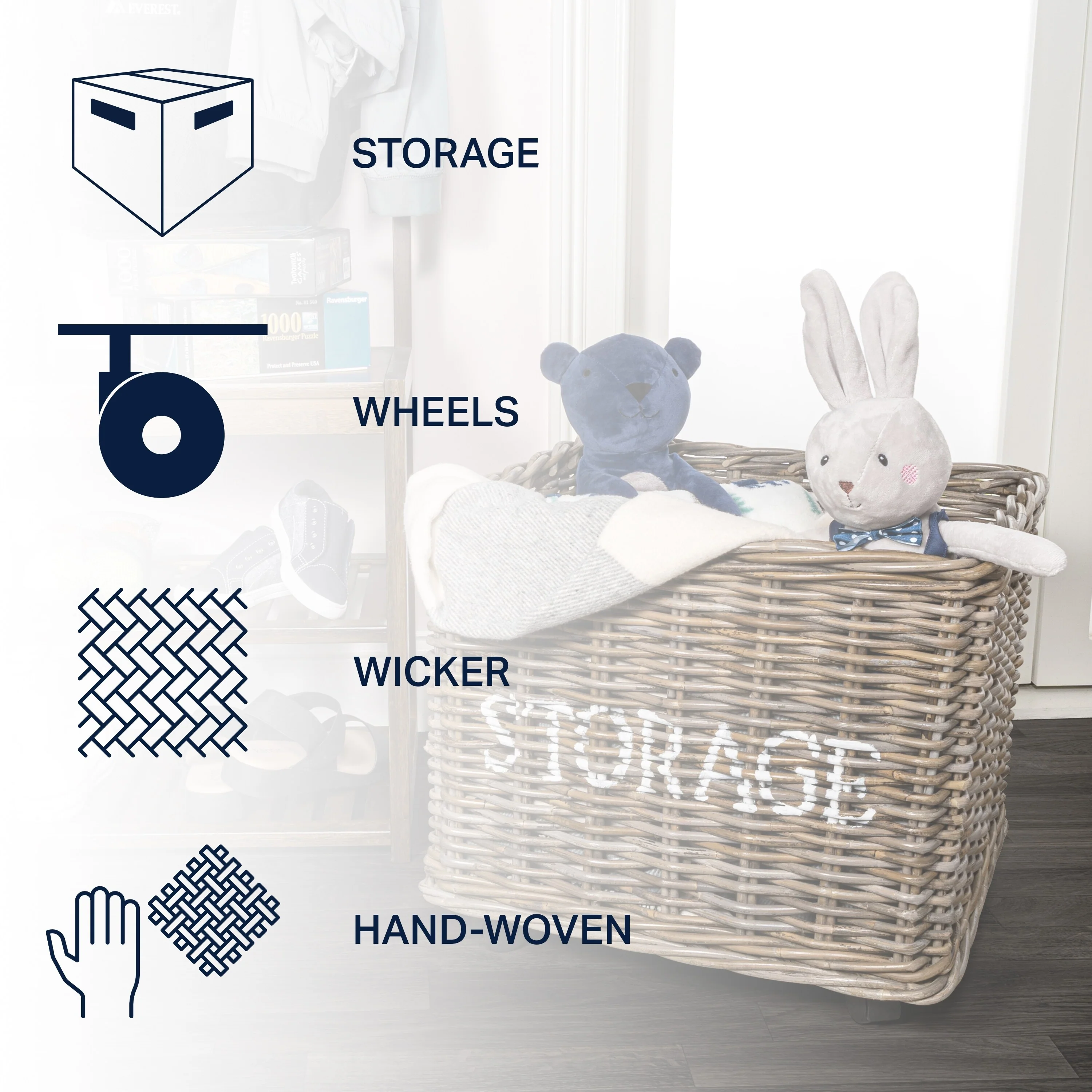 happimess Yael Coastal Hand-Woven 