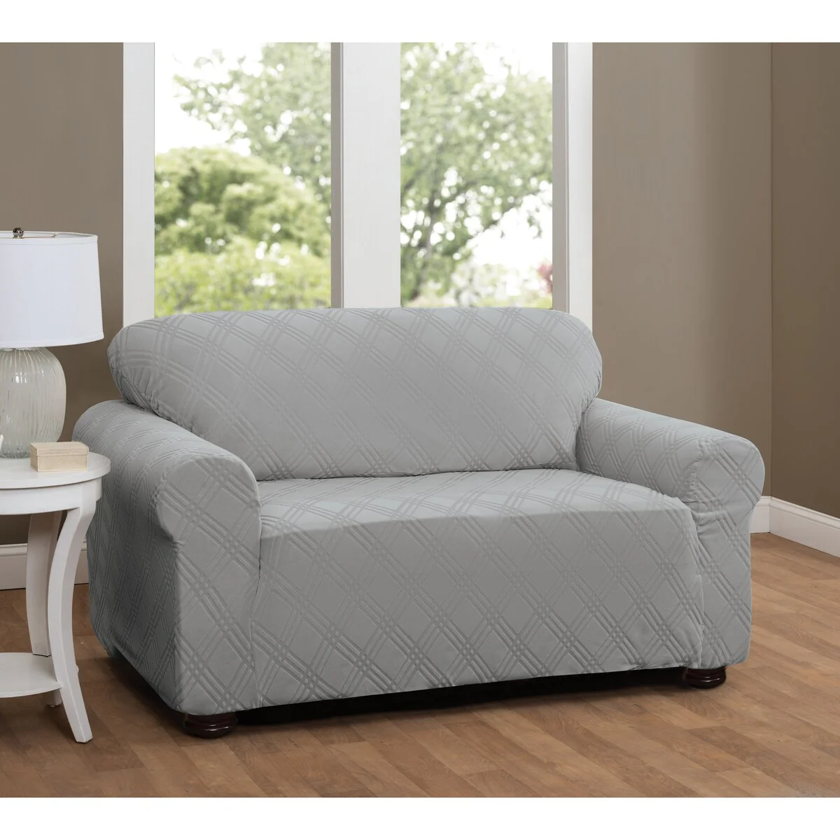 Stretch Sensations Stretch Double Diamond Loveseat Slipcover