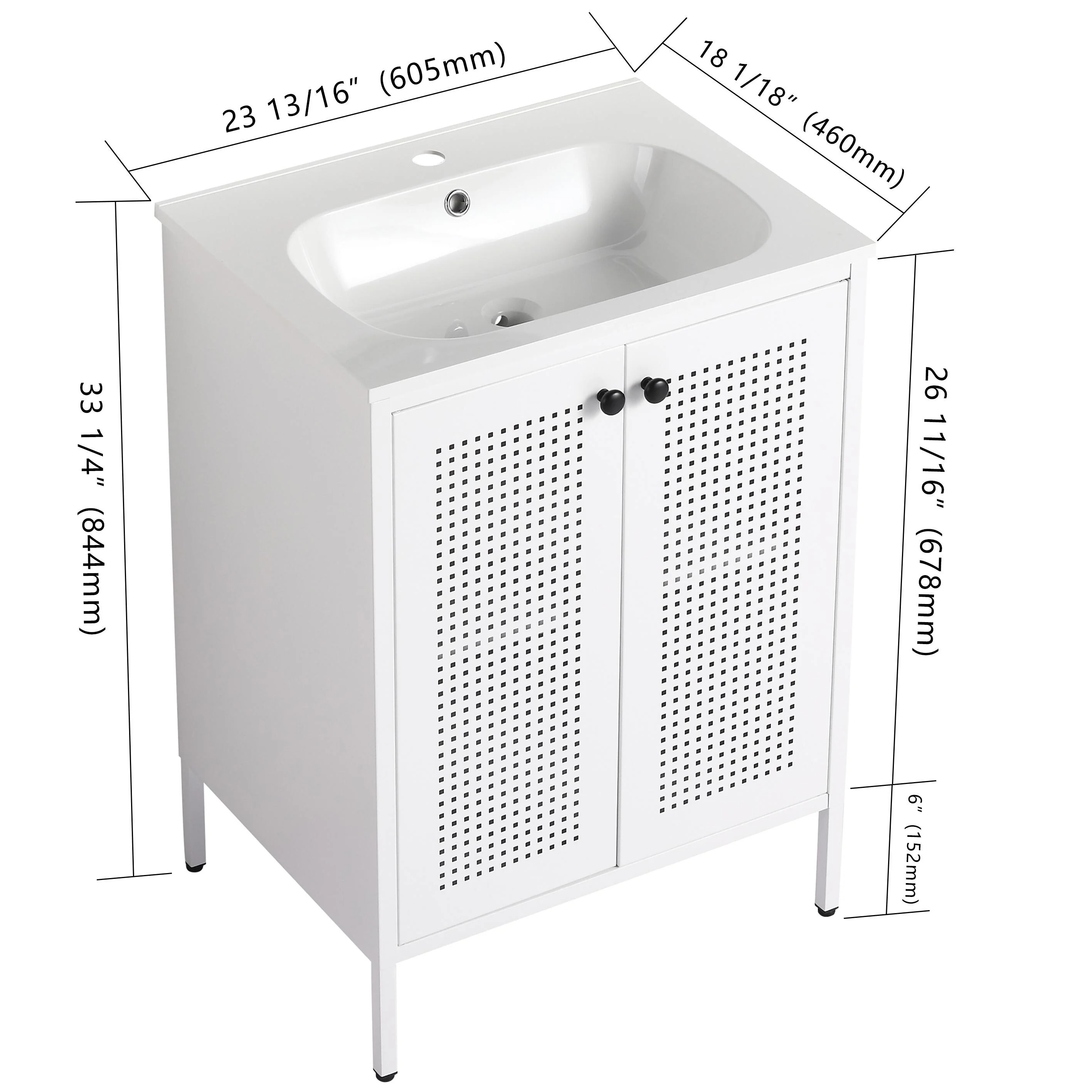 Bathroom Vanity With Sink In 30 Inch, Freestanding Bathroom Vanity With Soft Close Door