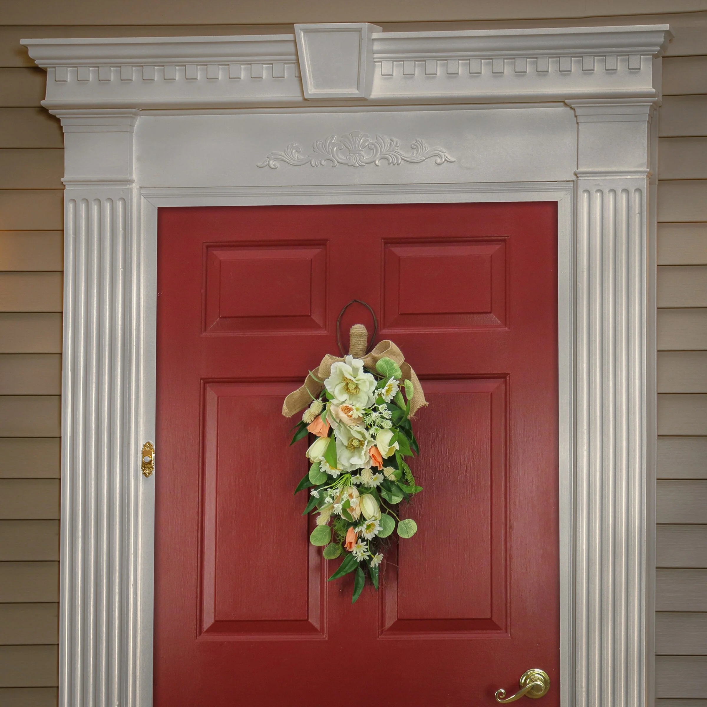 National Tree Company 26 in. Tulips, Poppies, and Buttercups Swag