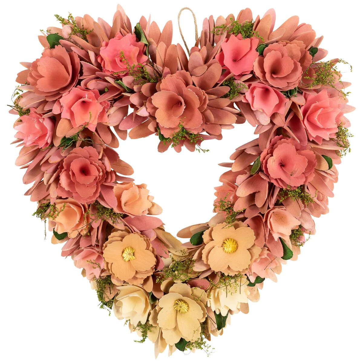 Mixed Floral Artificial Valentine's Day Heart Wreath