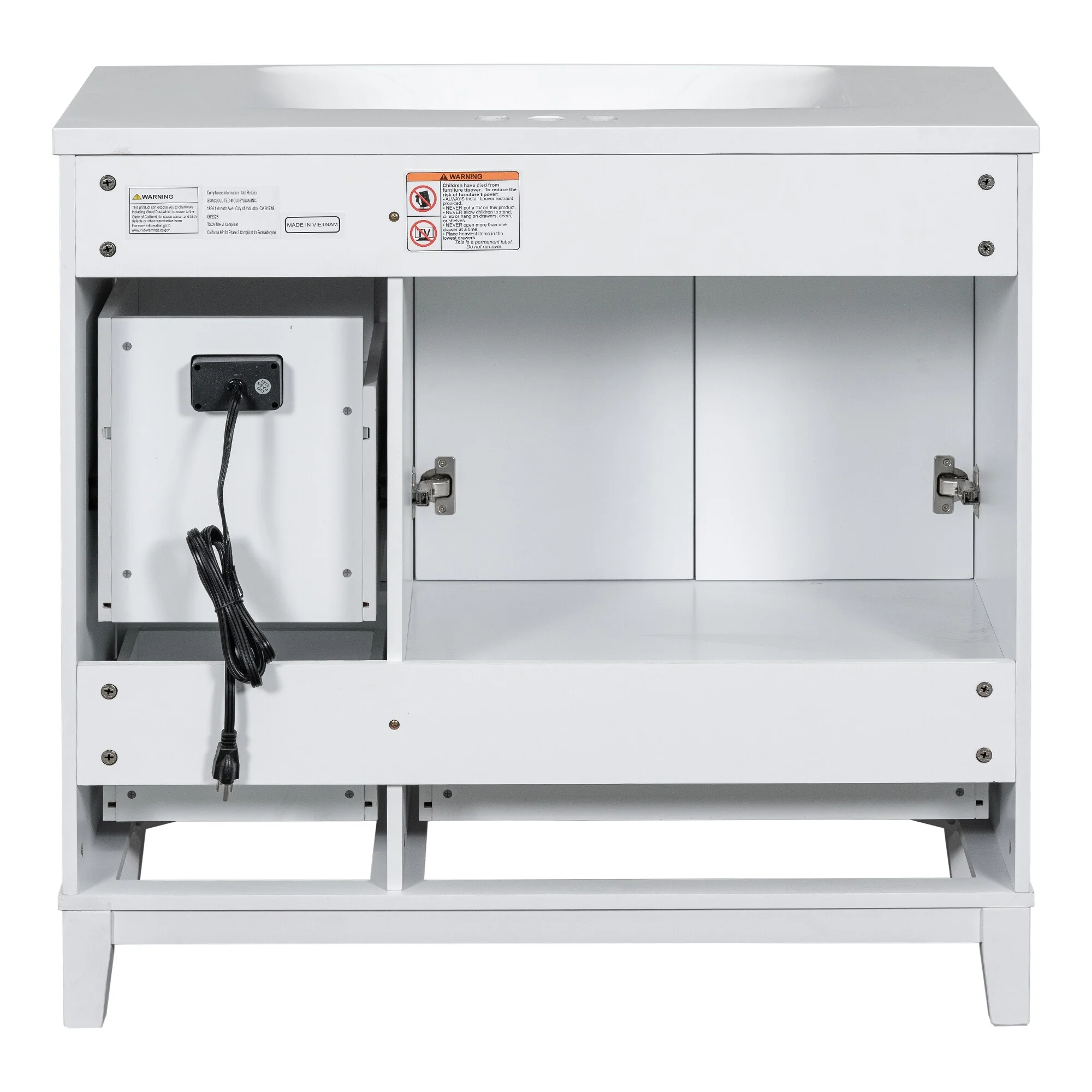 36 Inch Modern Bathroom Vanity with USB Charging