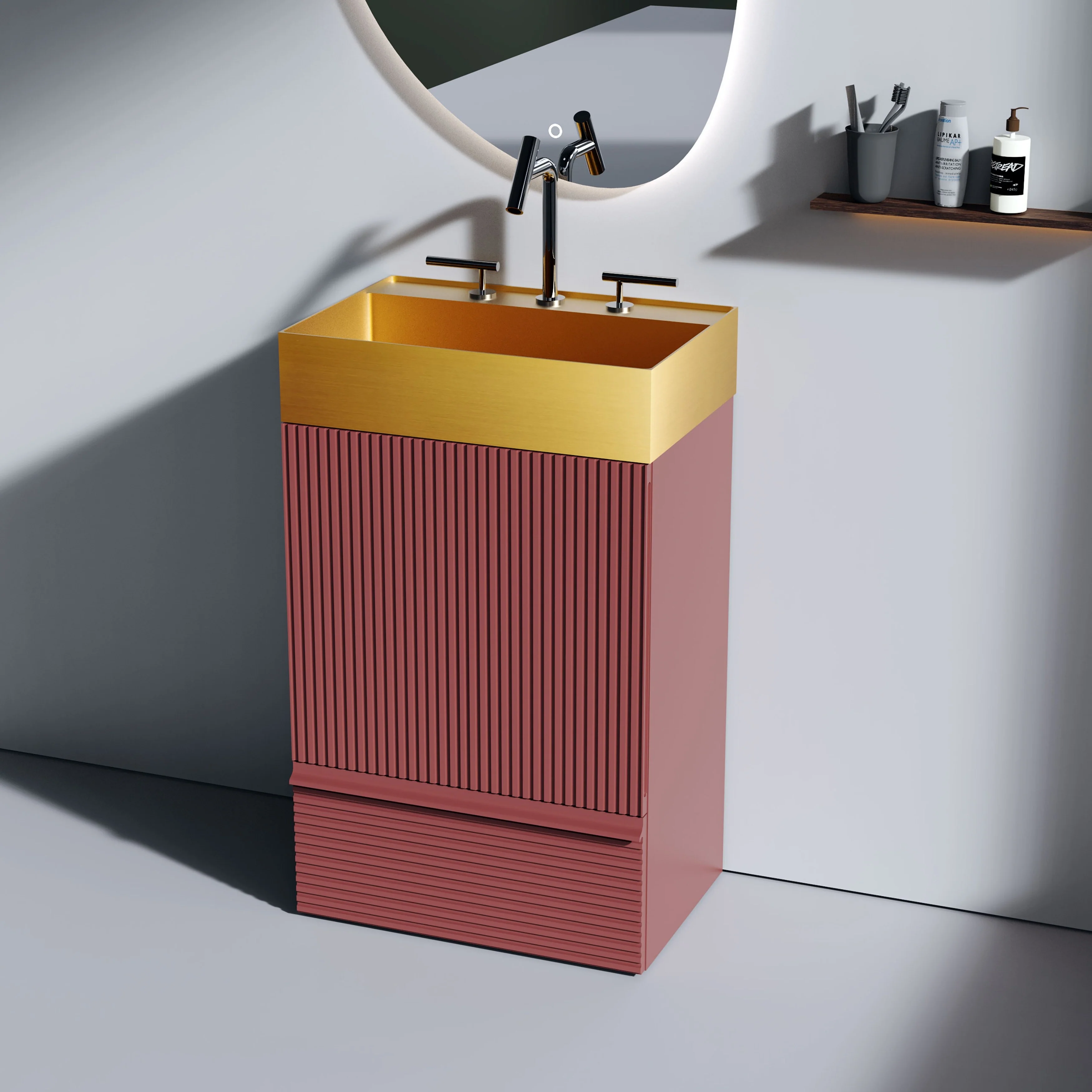 CITTANEO Gada Pro 20'' Modern Freestanding Bathroom Vanity with Sink and Integral Basin