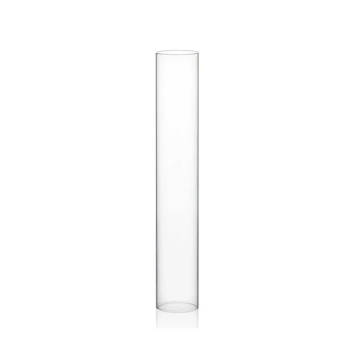 Clear Glass Cylinder Hurricane Chimney Tube, Candle Cover - 1 Piece