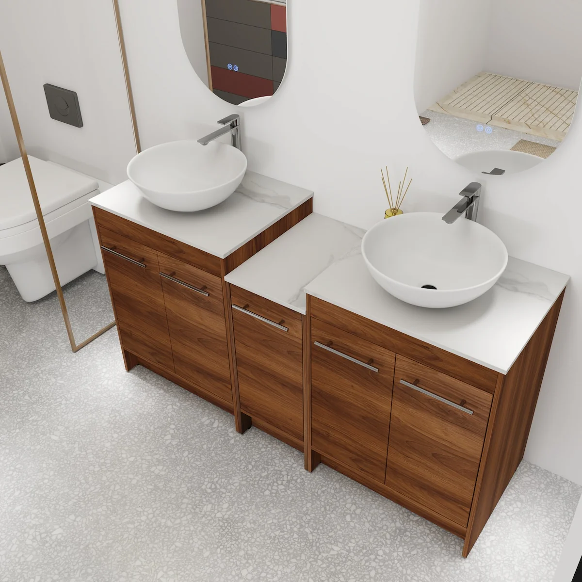 Bathroom Vanity With Sink In 24/36/48/60 Inch, Freestanding Bathroom Vanity With Soft Close Door