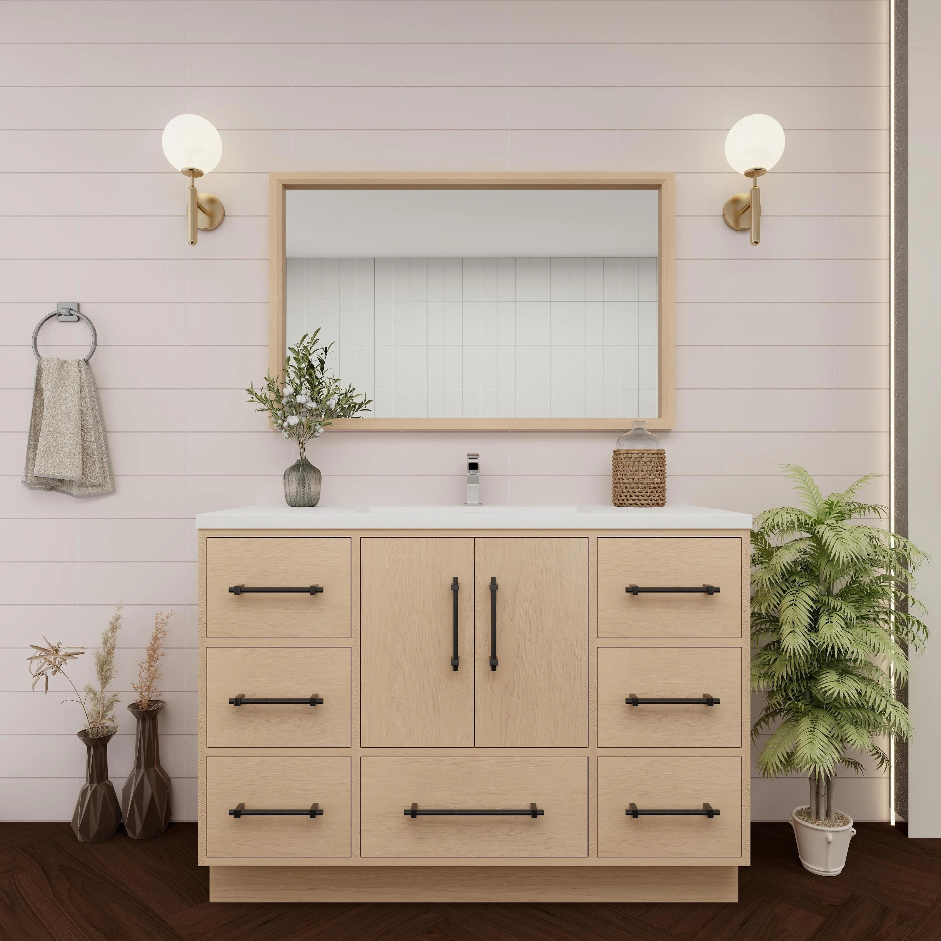 Victoria 48'' Freestanding Vanity with Reinforced Acrylic Sink - 47.5