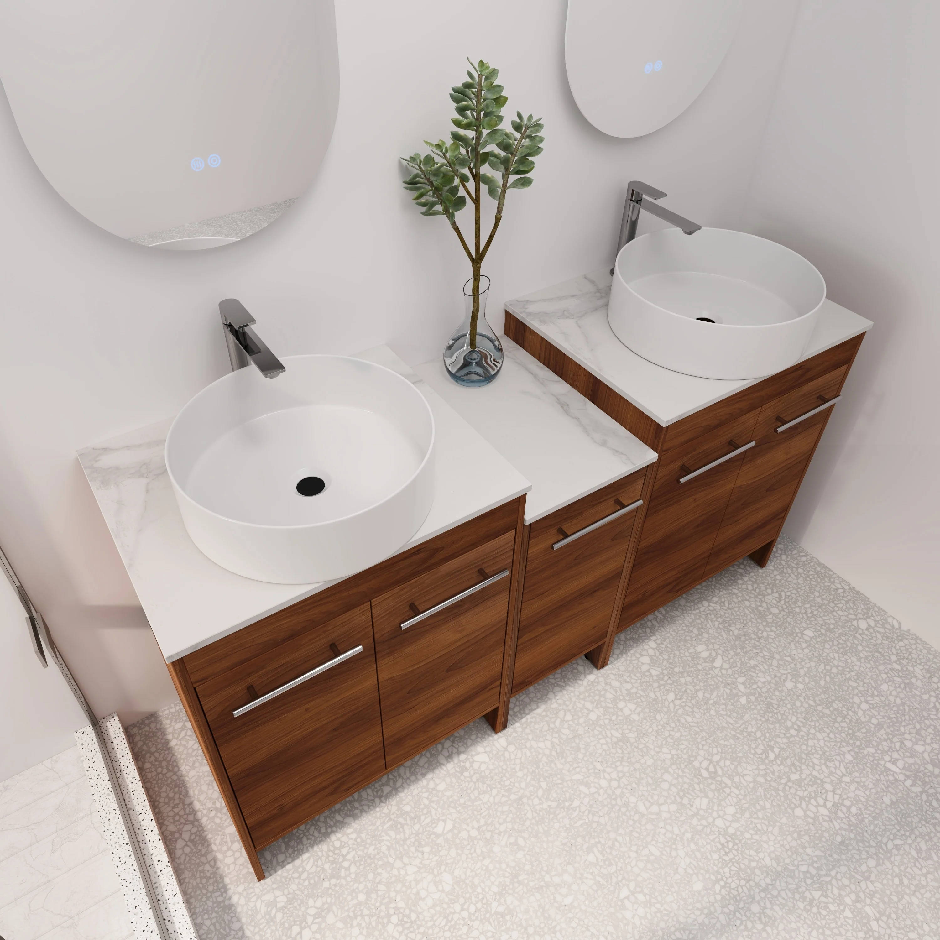 BNK 24/36/48/60 Inch Bathroom Vanity with Sink, Freestanding Bathroom Vanity with Soft Close Doors and Adjustable Shelf