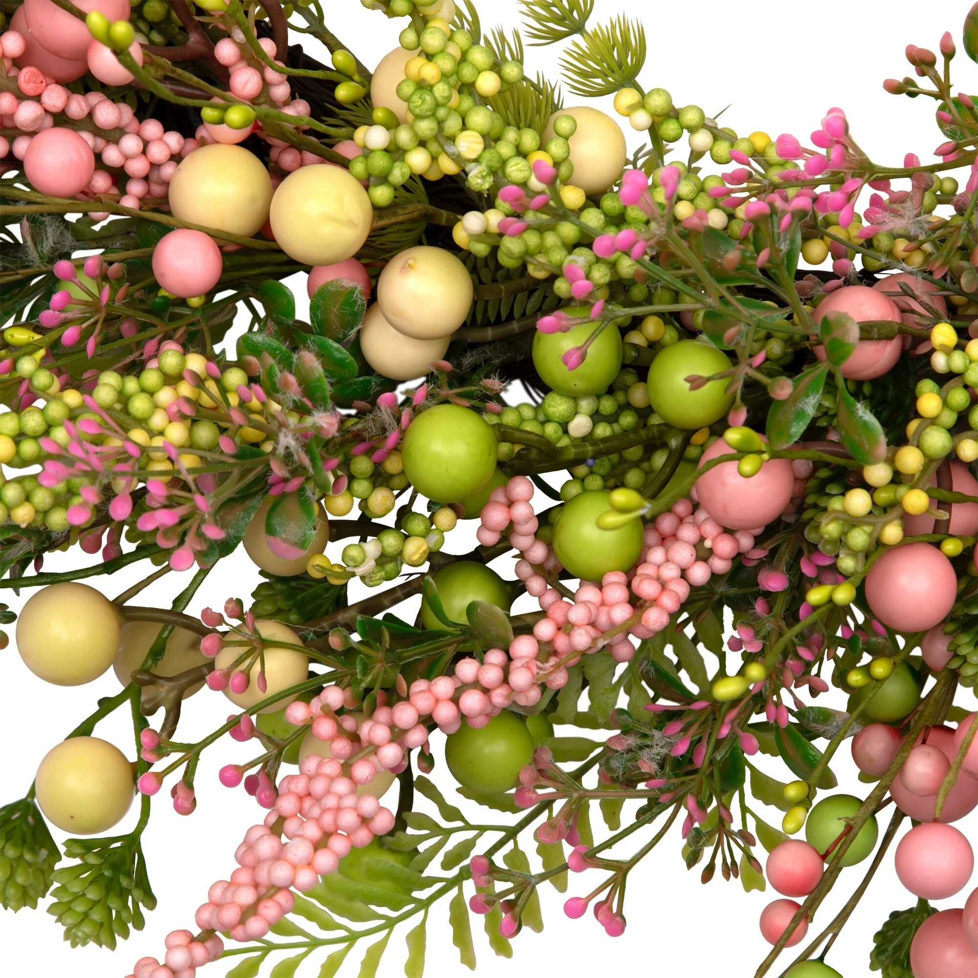 Berries and Olives Artificial Spring Wreath - 25