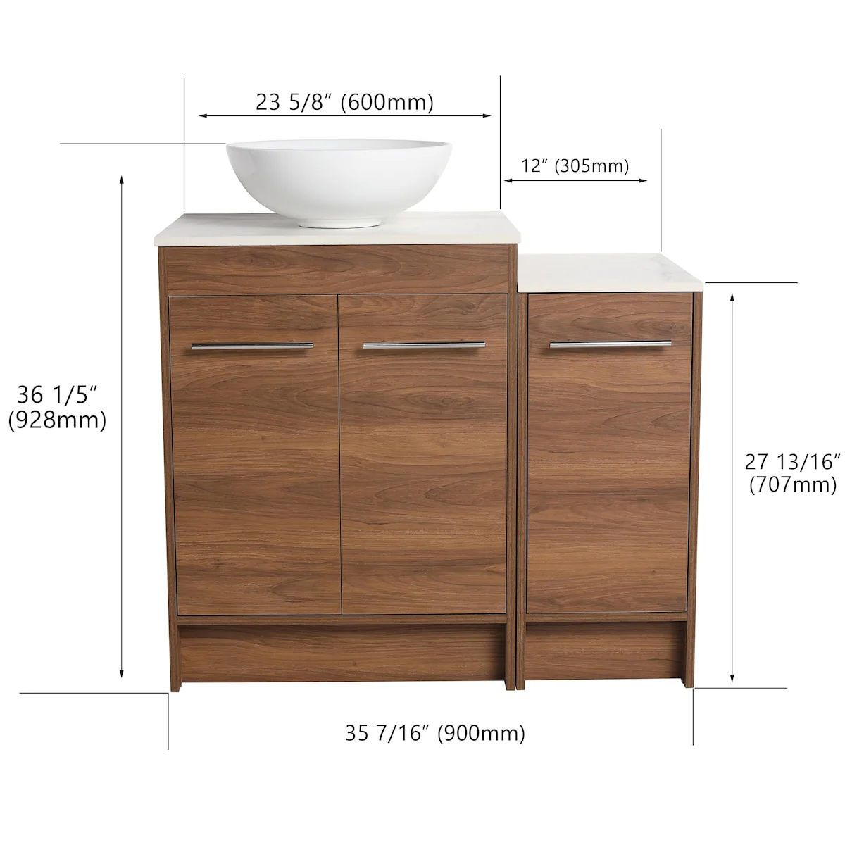 Bathroom Vanity With Sink In 24/36/48/60 Inch, Freestanding Bathroom Vanity With Soft Close Door