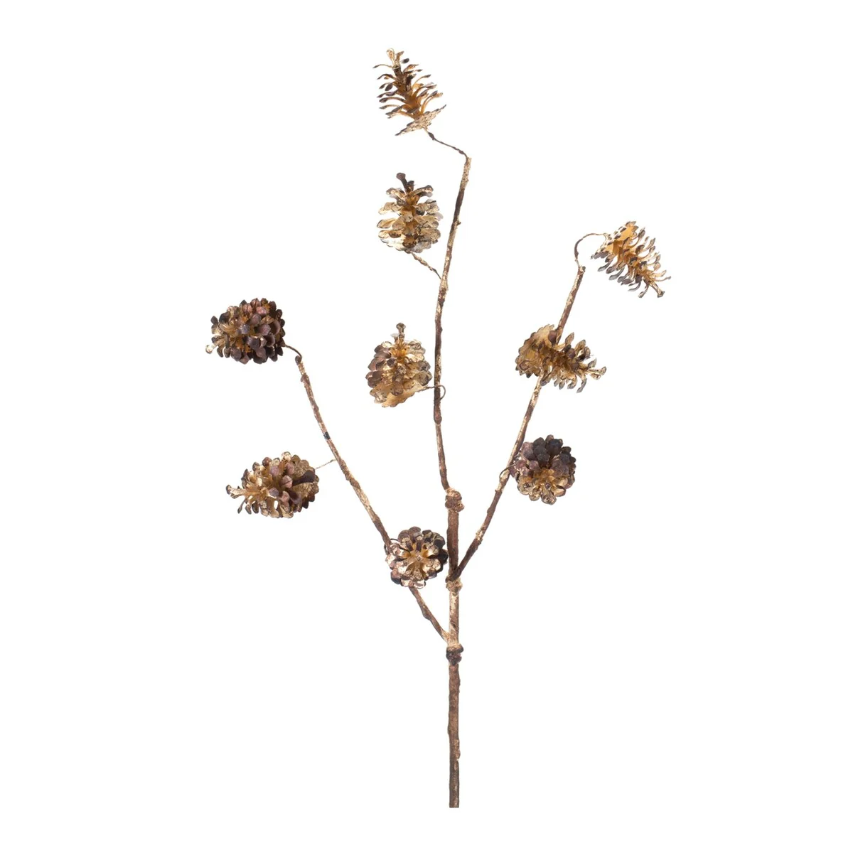 Pine Cone Spray (Set of 12) - Brown