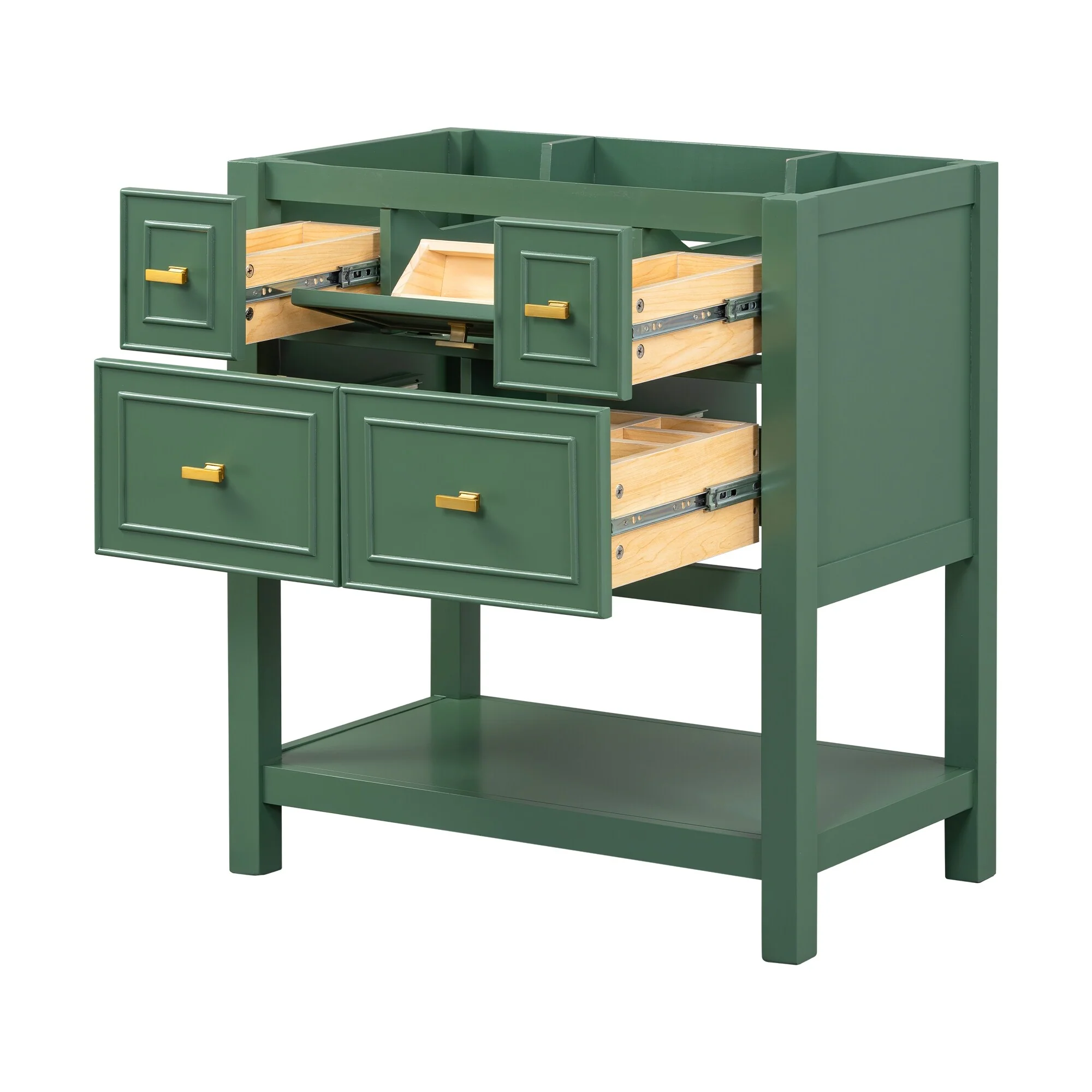 Free Standing Single Bathroom Vanity with 5 Drawers Bathroom Storage Cabinet