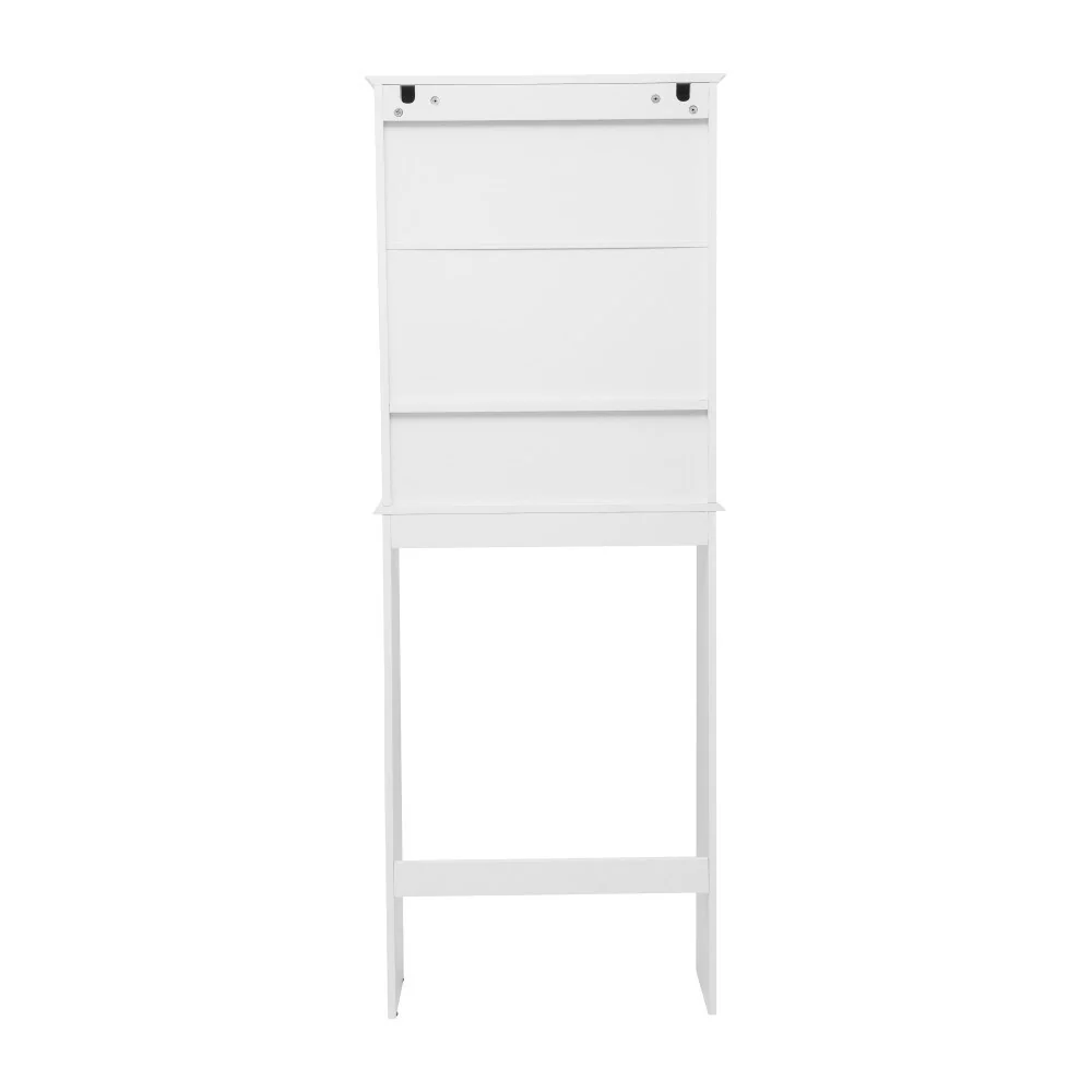 Brown Farmhouse Over the Toilet Cabinet Storage Organizer with 2 Shelves