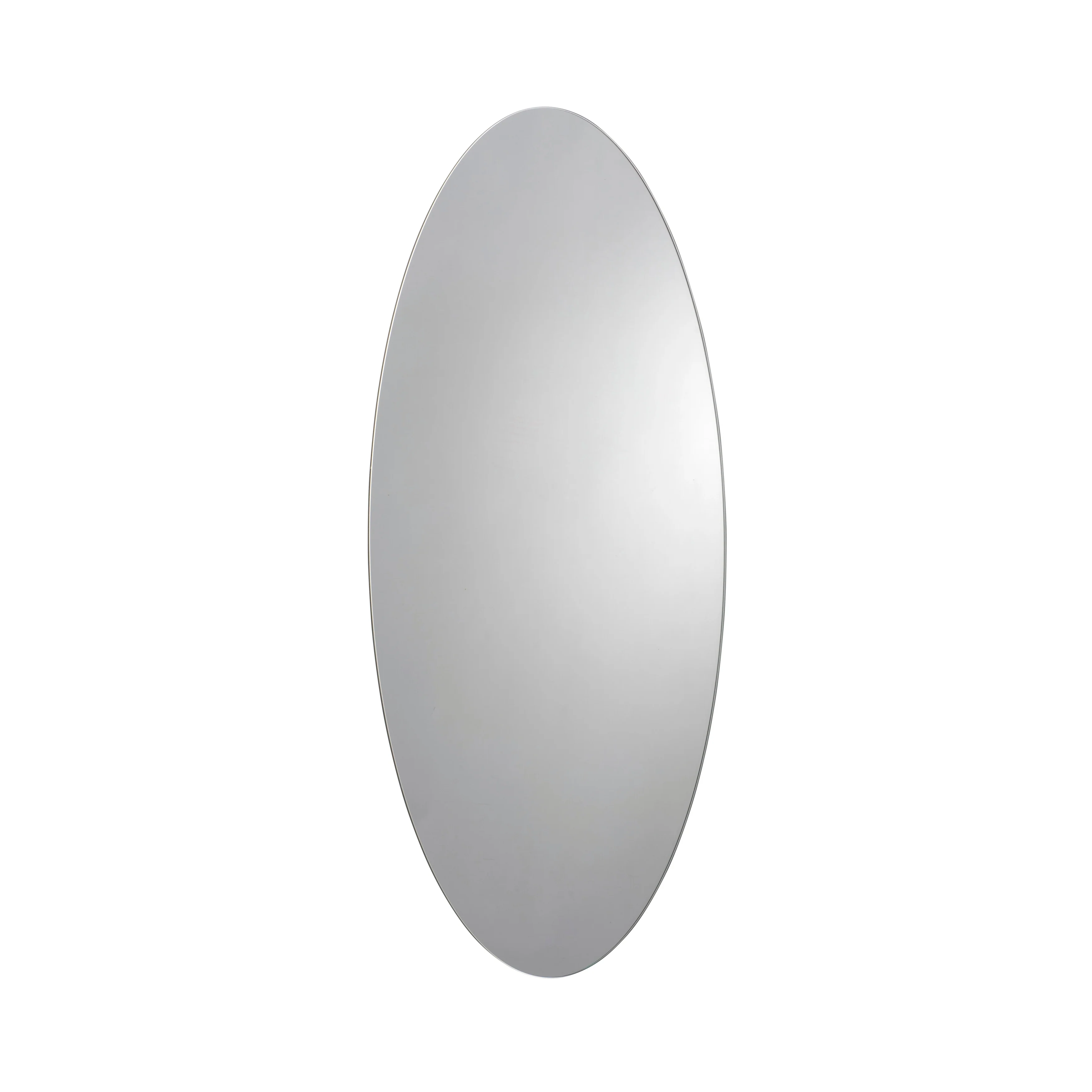 Croydex Belham Frameless Modern Oval Bathroom Vanity Mirror, Easy Install, Wall Mount 17.7W x 35.5H