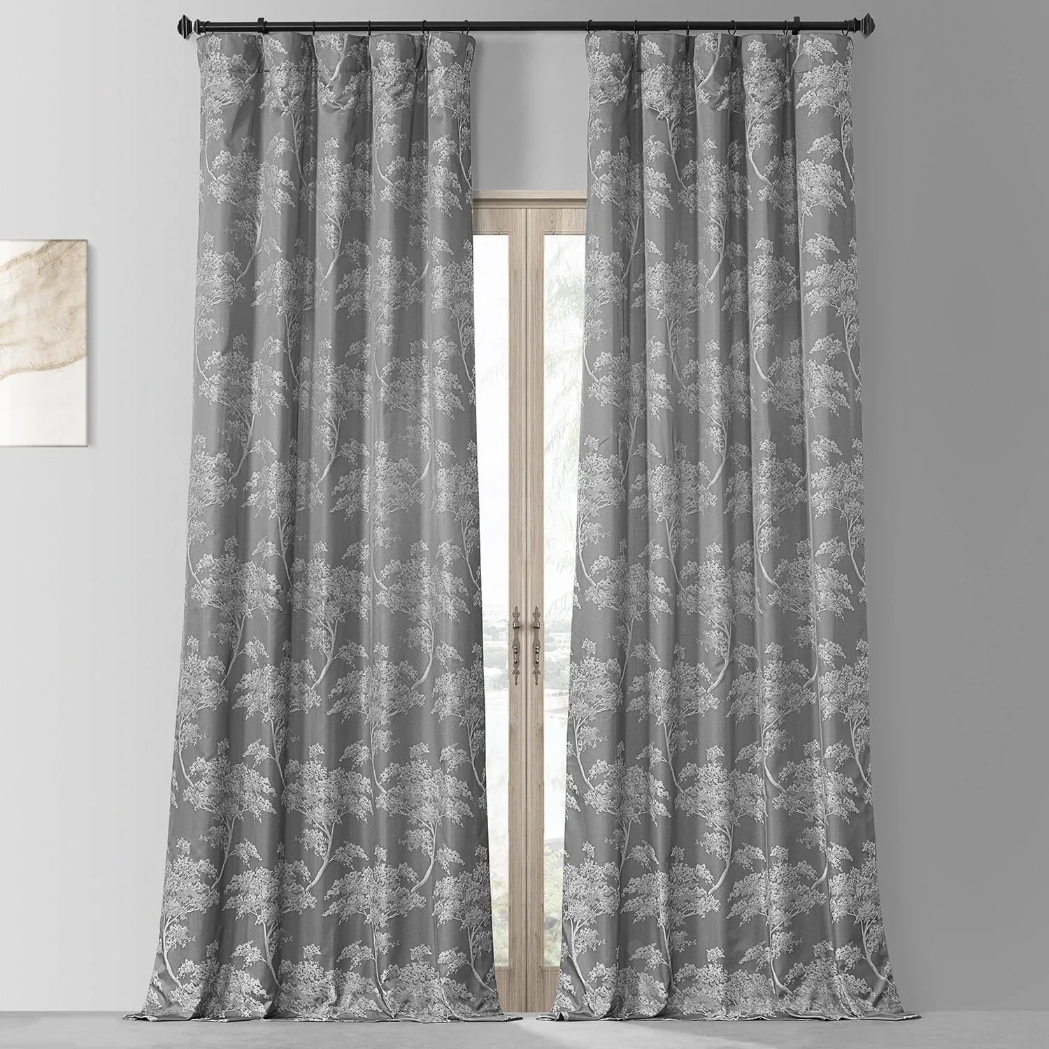 Exclusive Fabrics Sequoia Faux Silk Jacquard Curtain (1 Panel)
