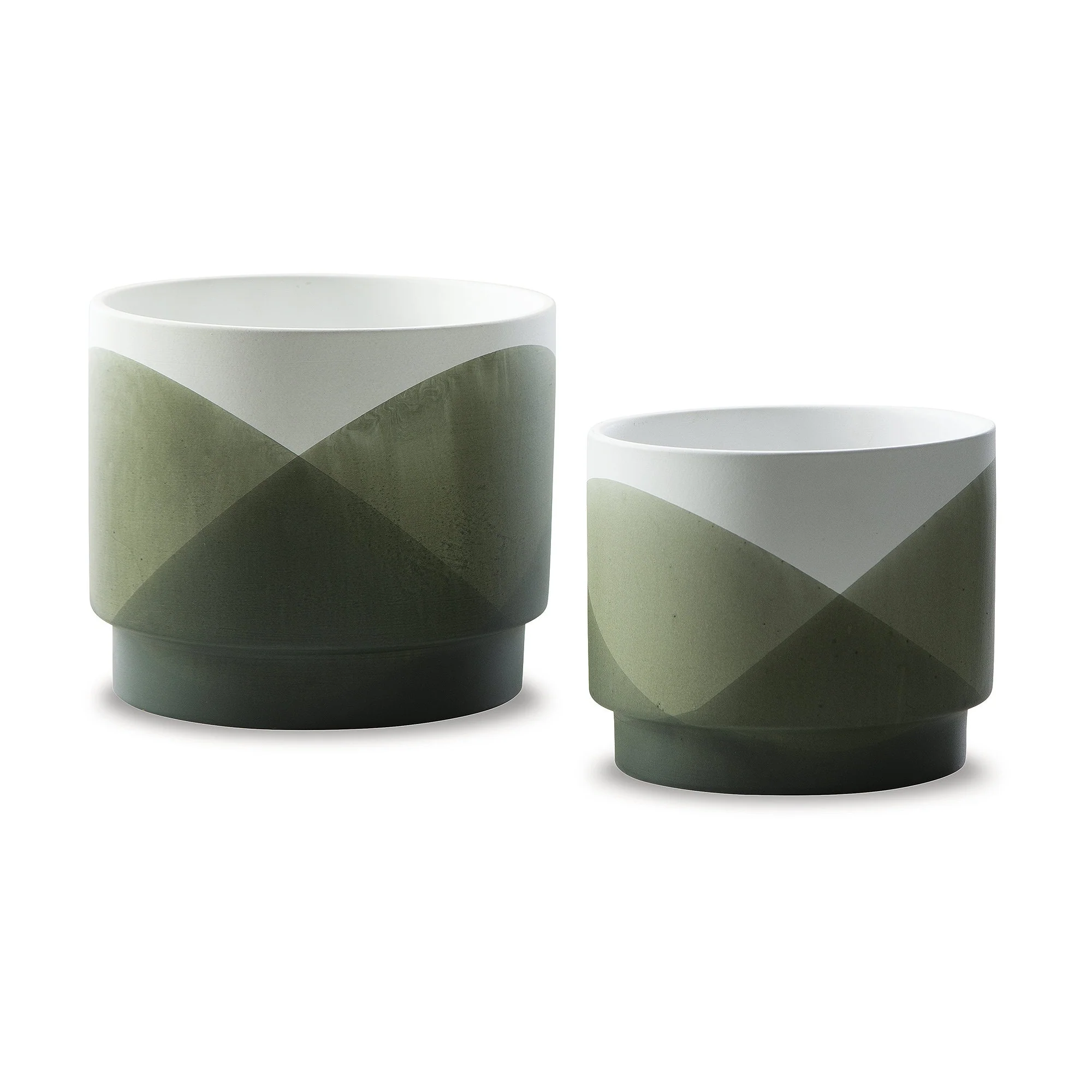 Signature Design by Ashley Ardenridge White/Green Planter Set (Set of 2) - 8.66