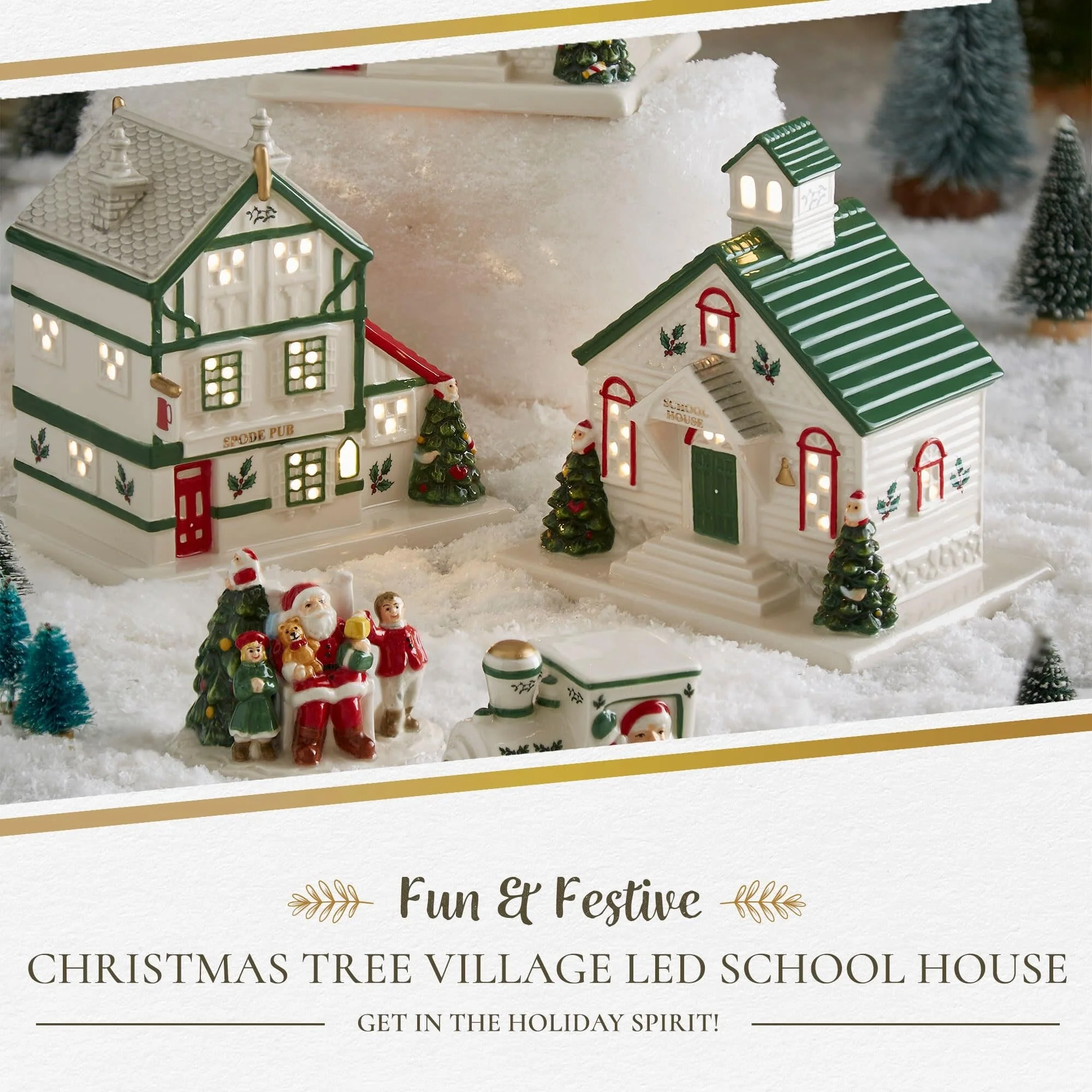Spode Christmas Tree Village School House - 5
