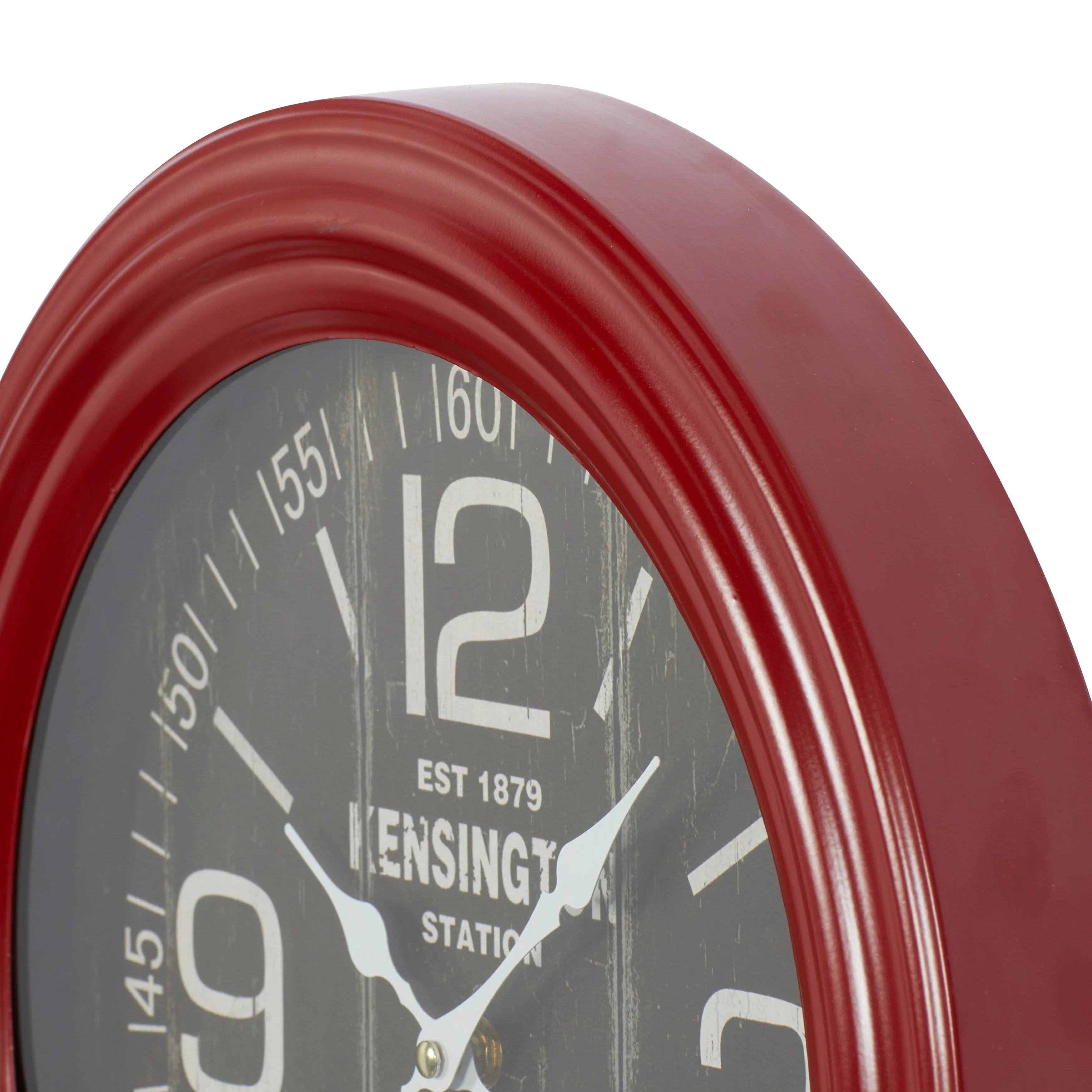 Red Iron Farmhouse Wall Clock 14 x 14 x 3 - 14 x 3 x 14