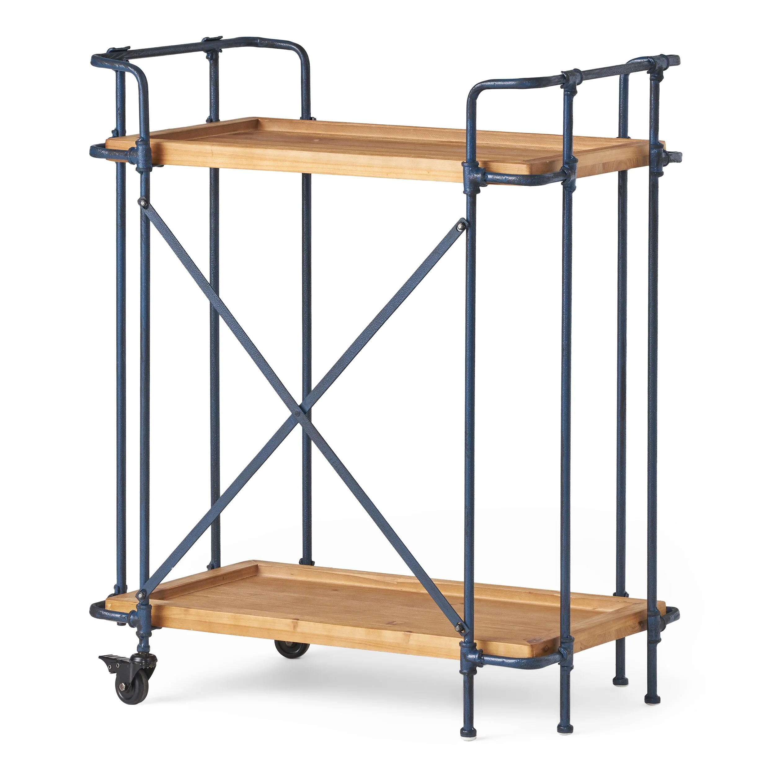 Eden Outdoor Industrial Firwood and Iron Bar Cart by Christopher Knight Home - 28.00