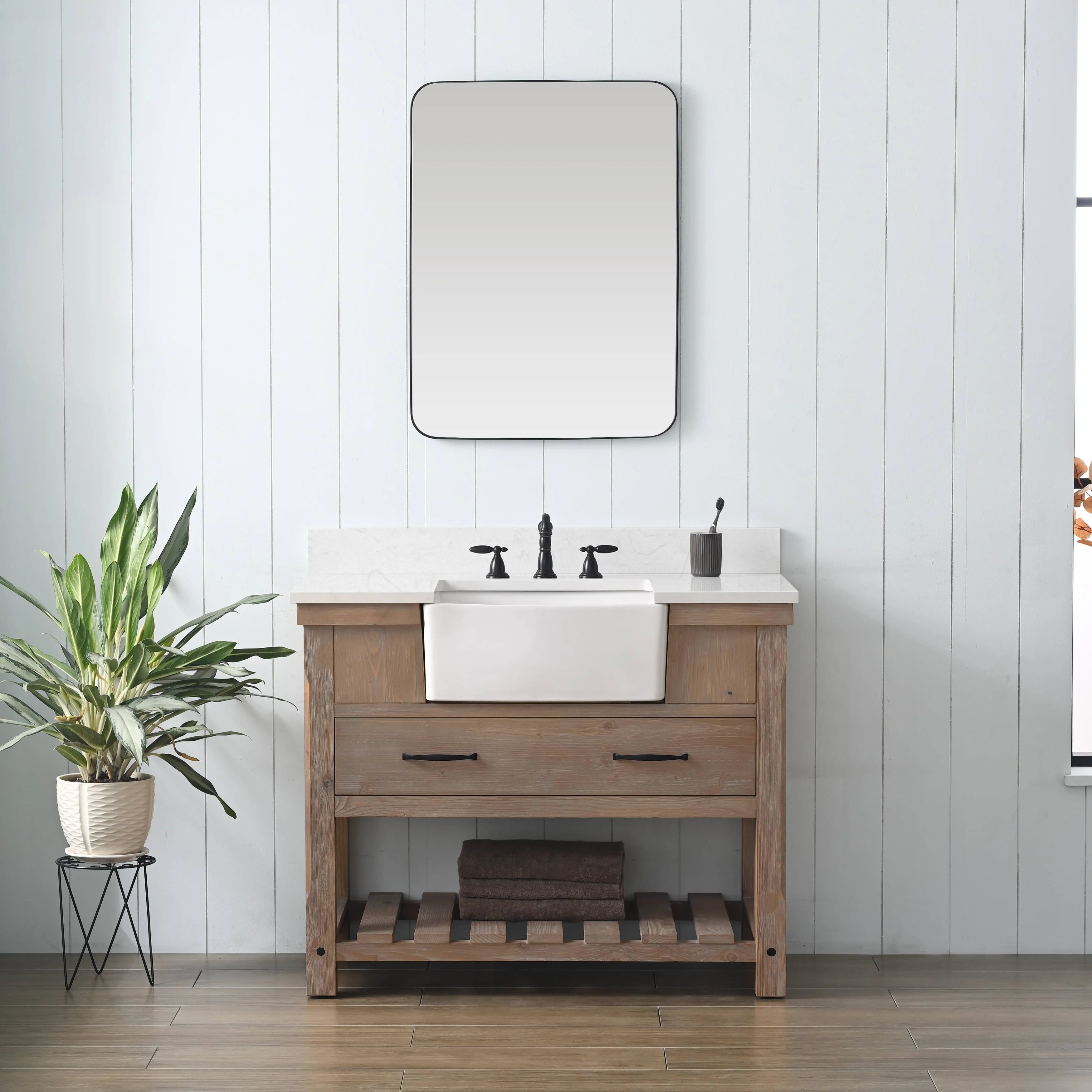 Sudio Design Bathroom Vanity Wesley Weathered Collection.