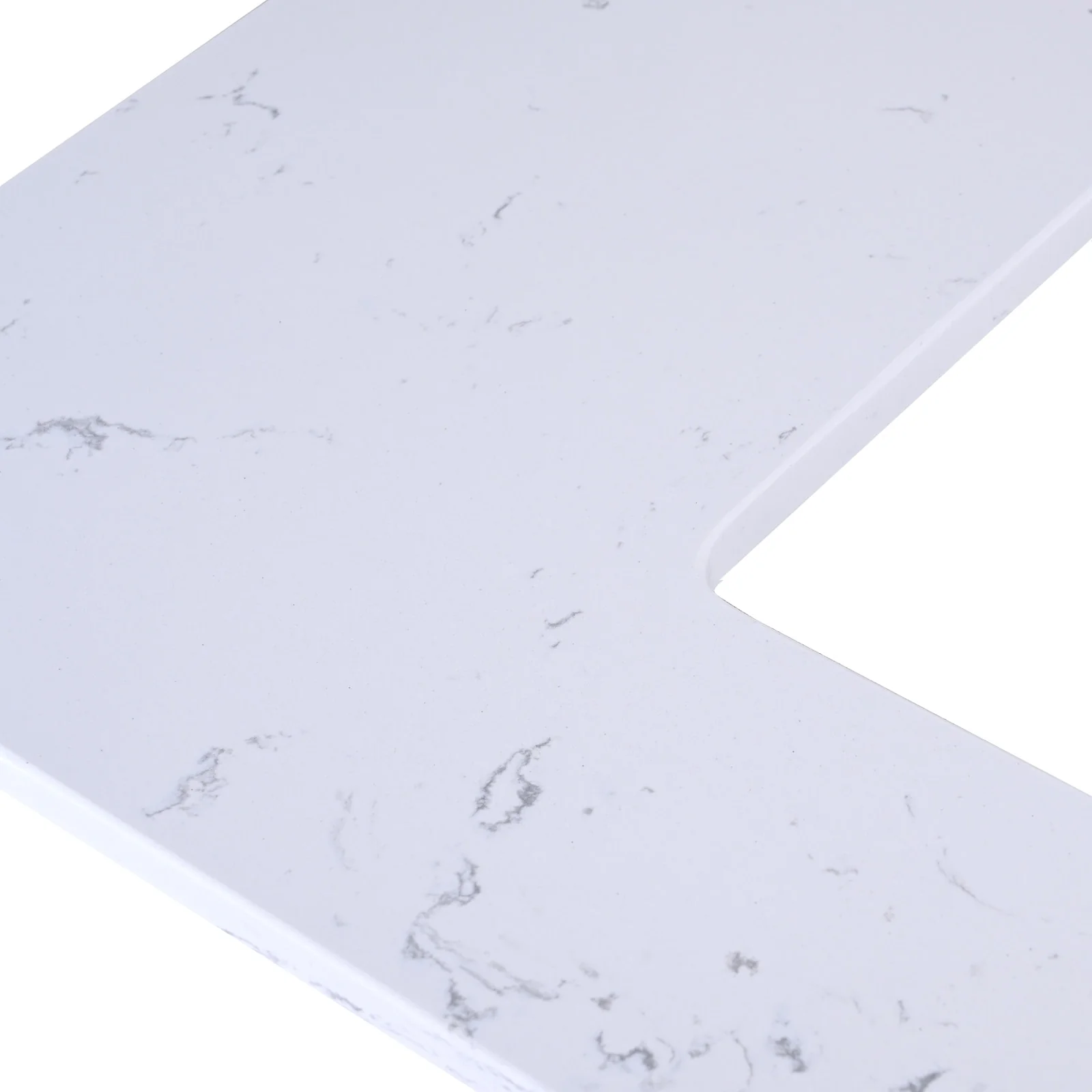 PROOX Bath Cultured Marble Vanity Top Undermount Rectangle Sink Backsplash Included