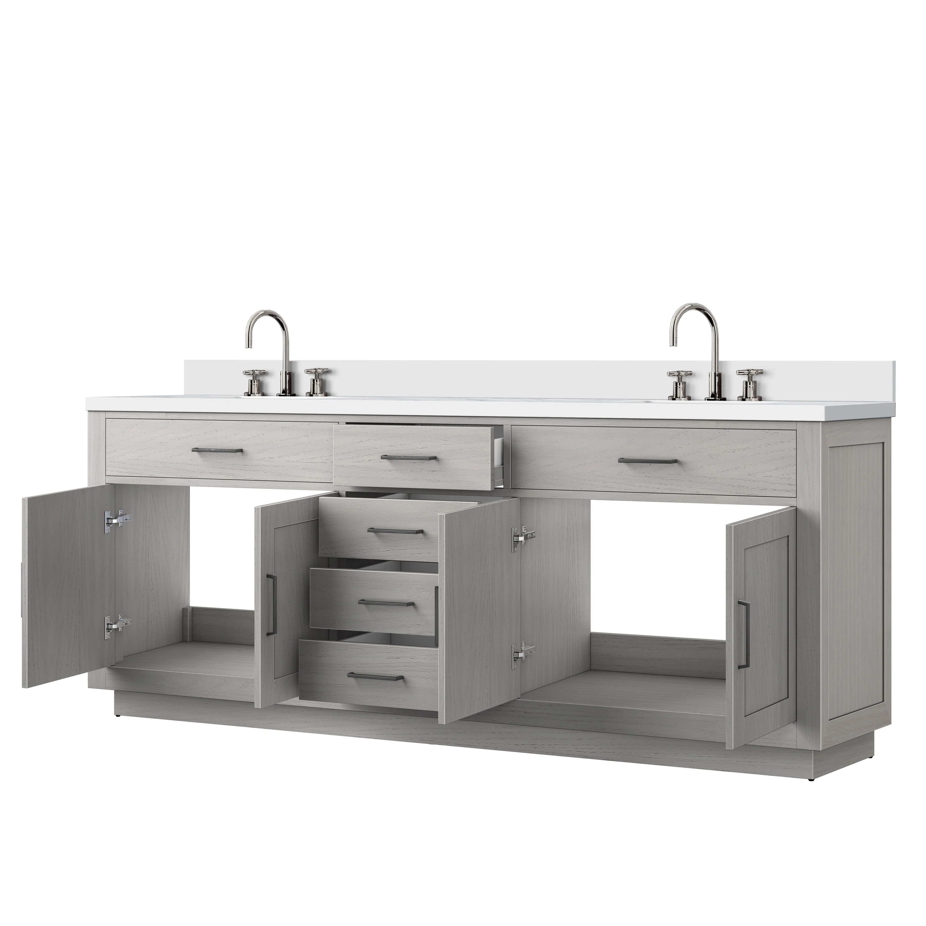 Abbey Bath Vanity with Cultured Marble Top, Sink and Faucet