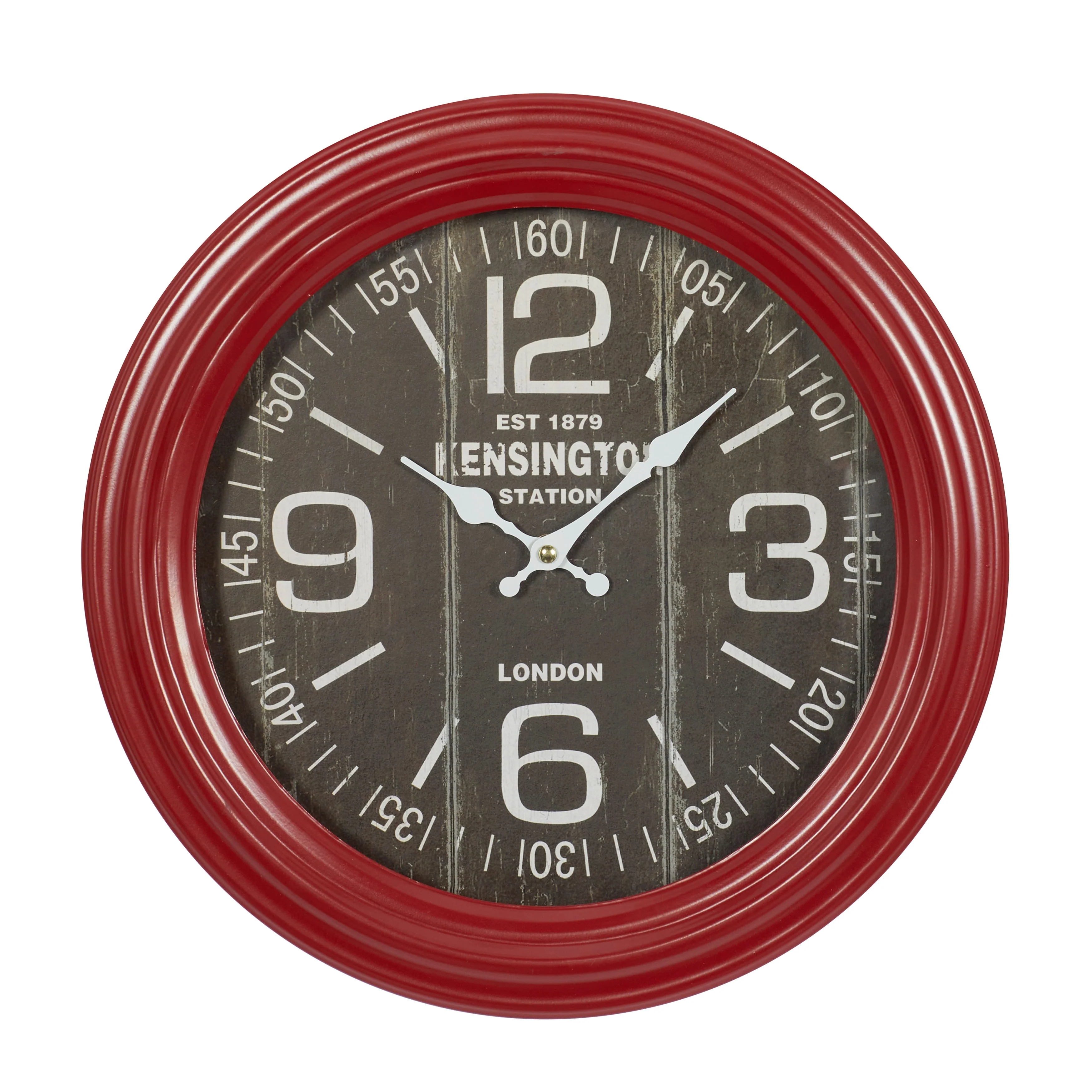 Red Iron Farmhouse Wall Clock 14 x 14 x 3 - 14 x 3 x 14