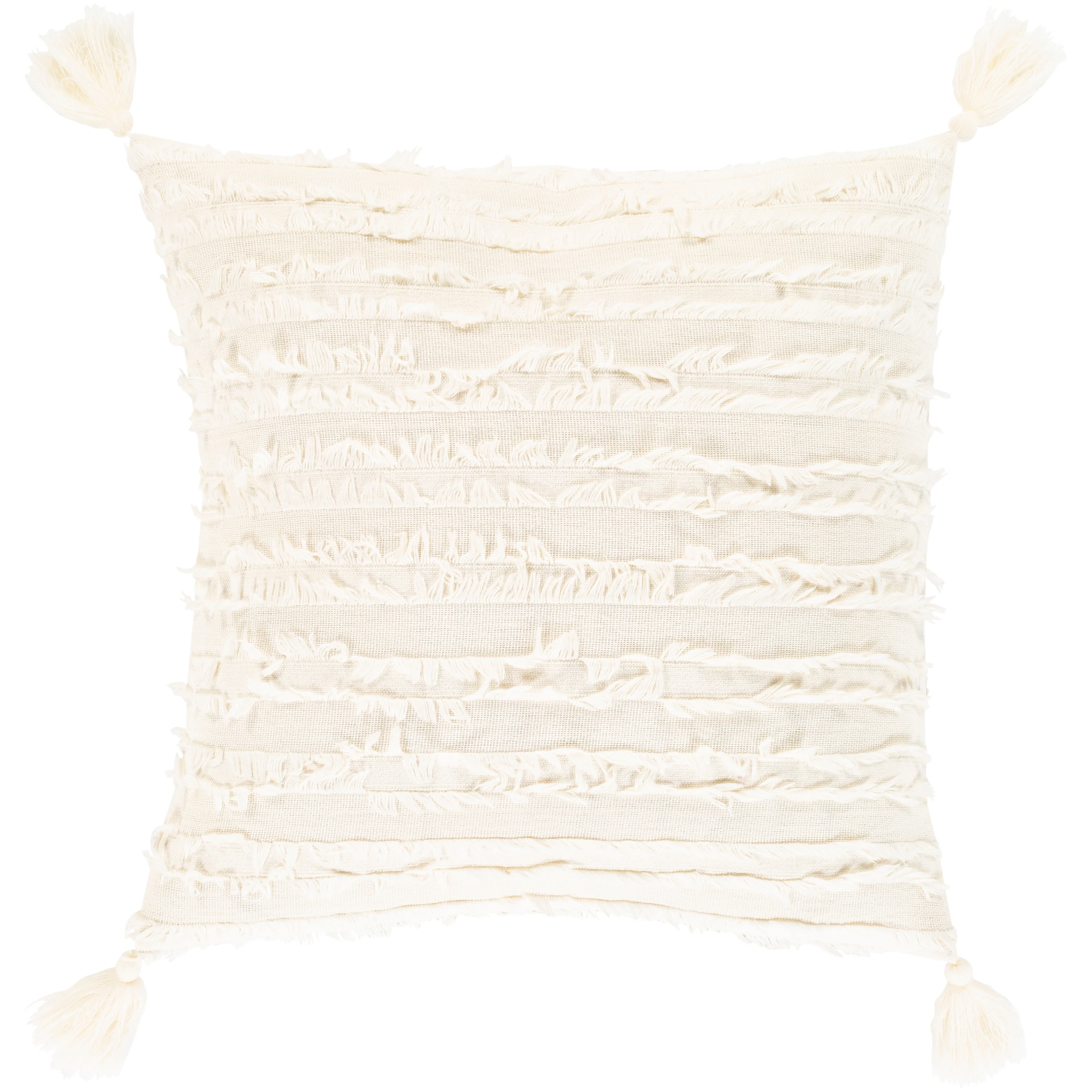 Artistic Weavers Sarina Bohemian Fringe and Tassel Square Cotton Throw Pillow