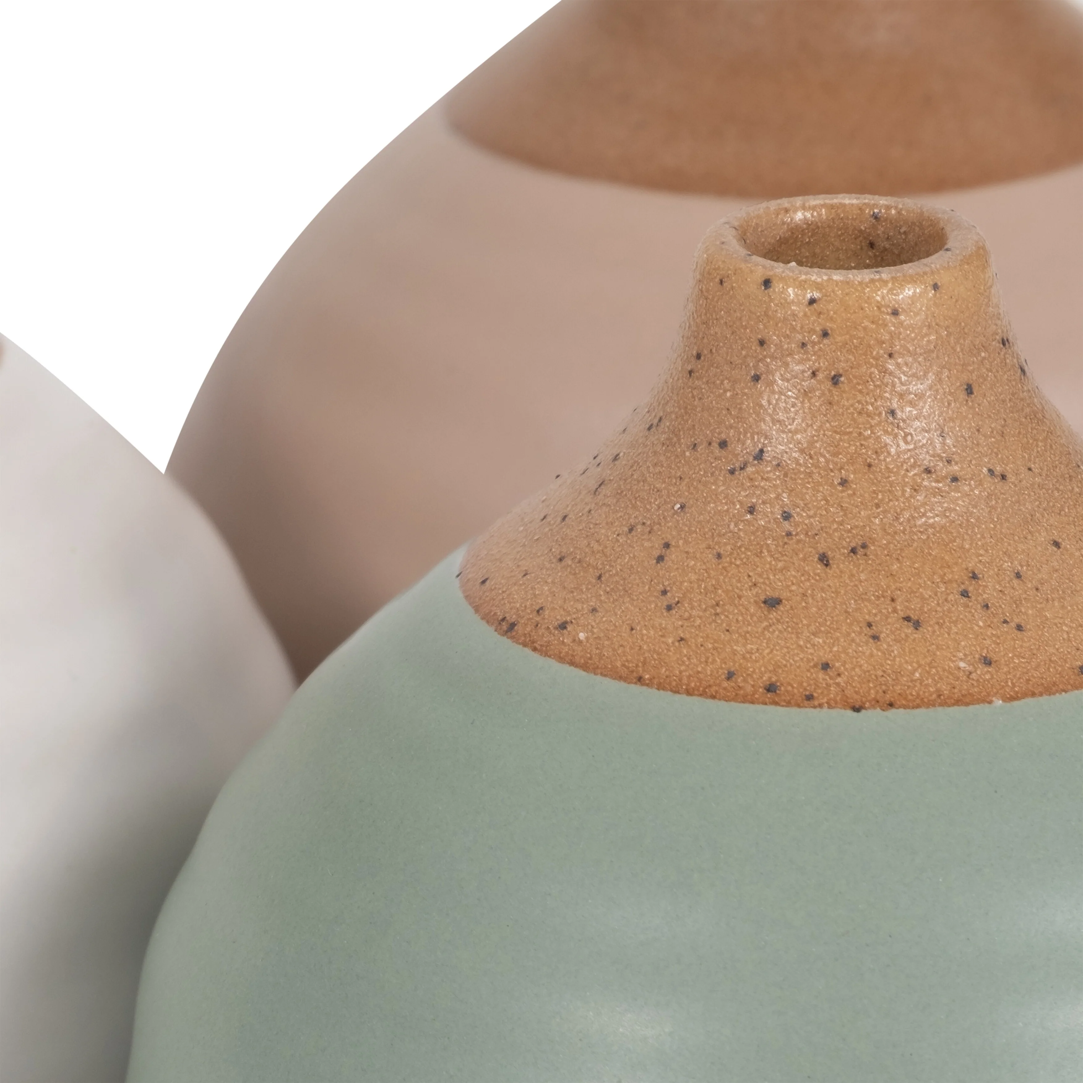 Sagebrook Home Modern Coastal Small Ceramic Bud Vases, Set of 3