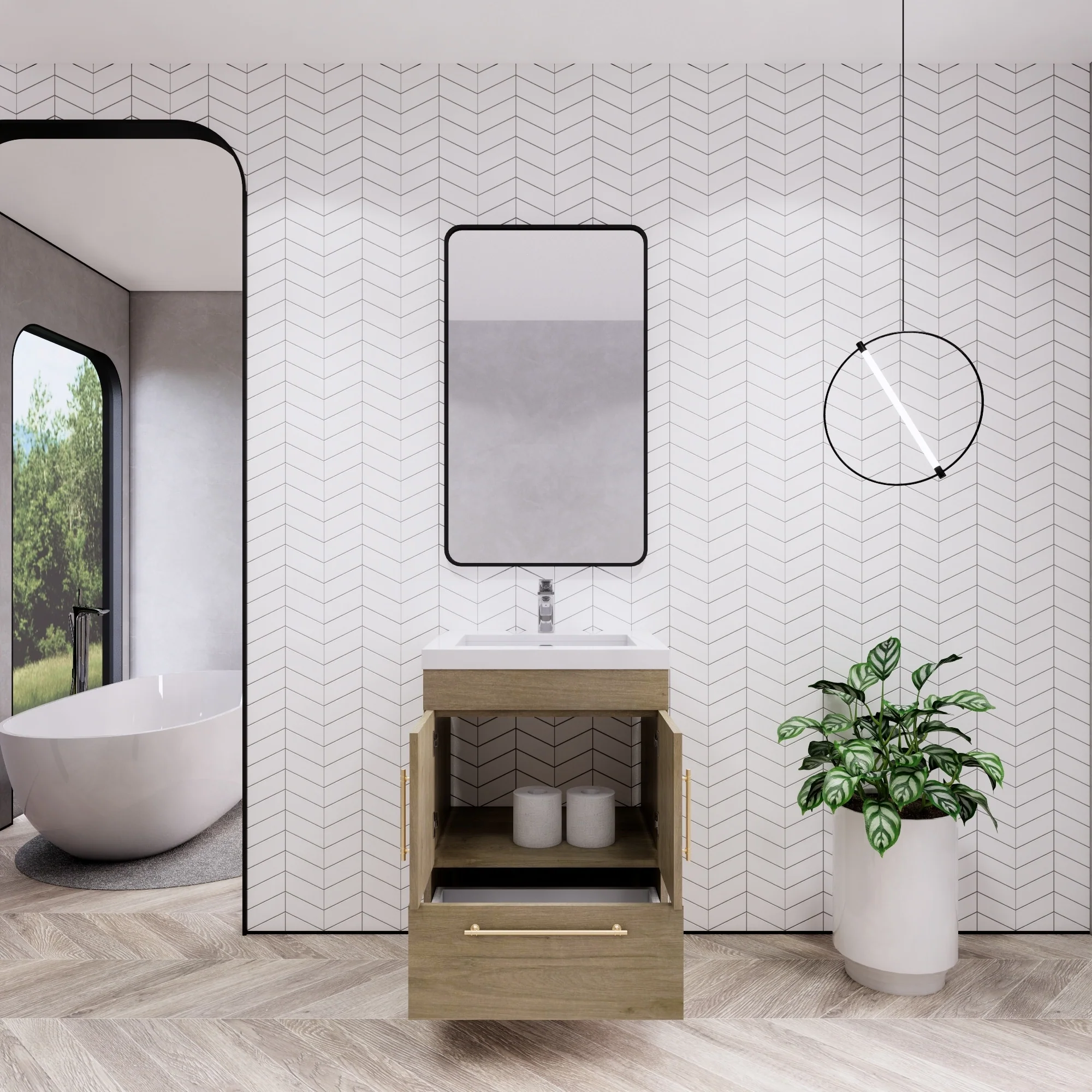 Eliza 24'' Freestanding Vanity with Single Sink