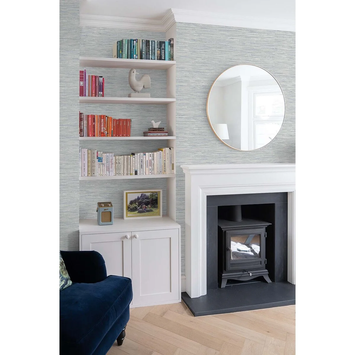 NextWall Cyrus Faux Grasscloth Peel and Stick Wallpaper