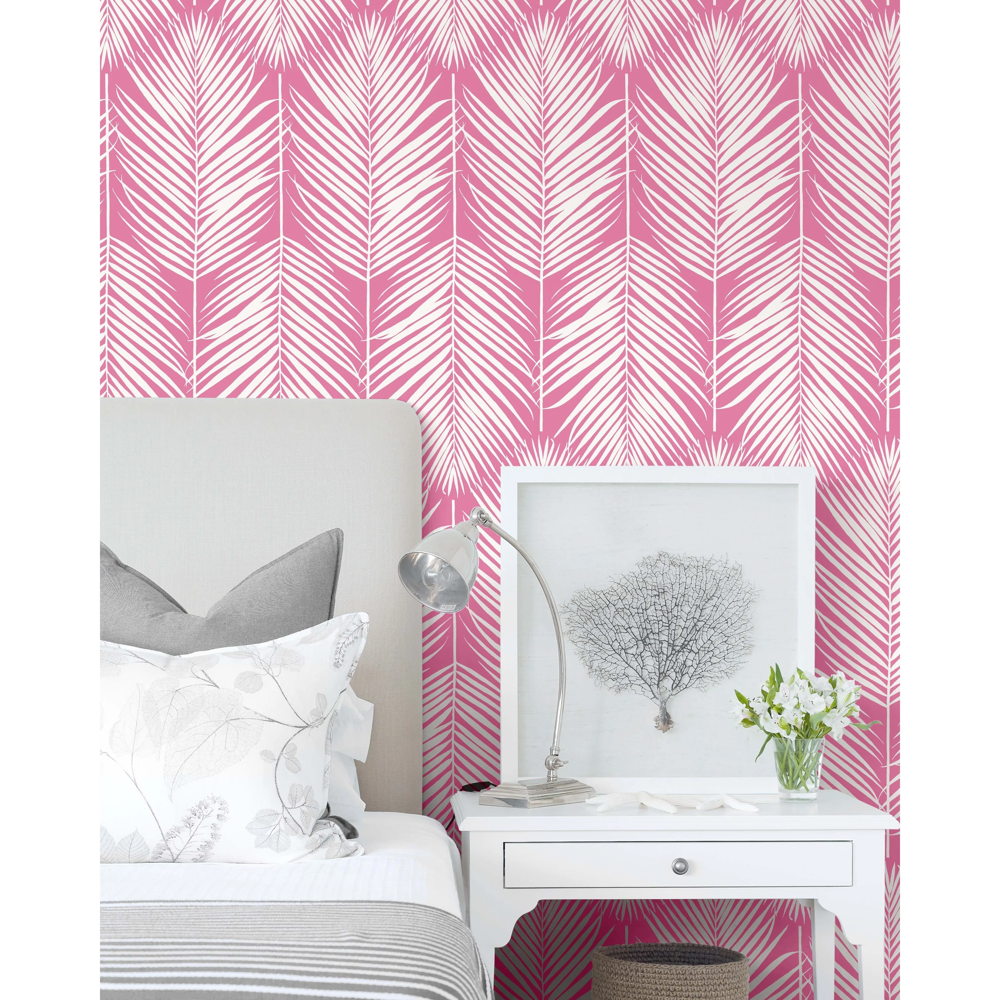 NextWall Palm Silhouette Peel and Stick Wallpaper