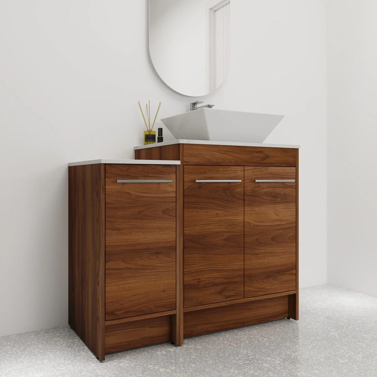 Bathroom Vanity With Sink In 24/36/48/60 Inch, Freestanding Bathroom Vanity With Soft Close Door