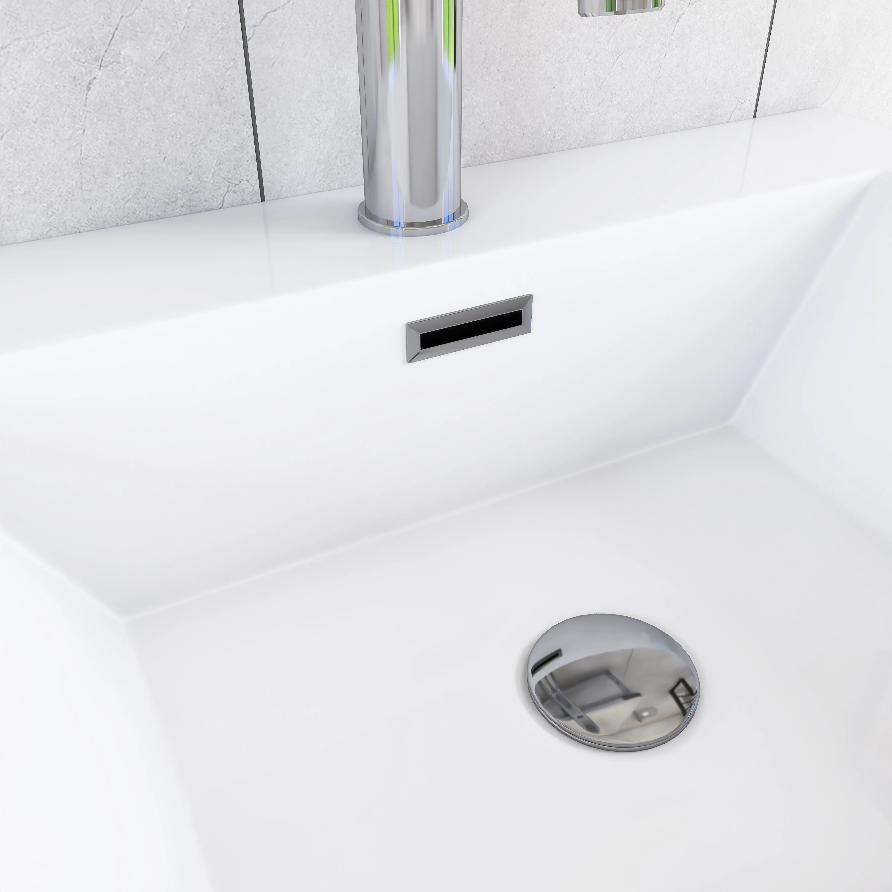 Angela Wall Mounted Bathroom Vanity in F. Oak with White Cultured Marble Top