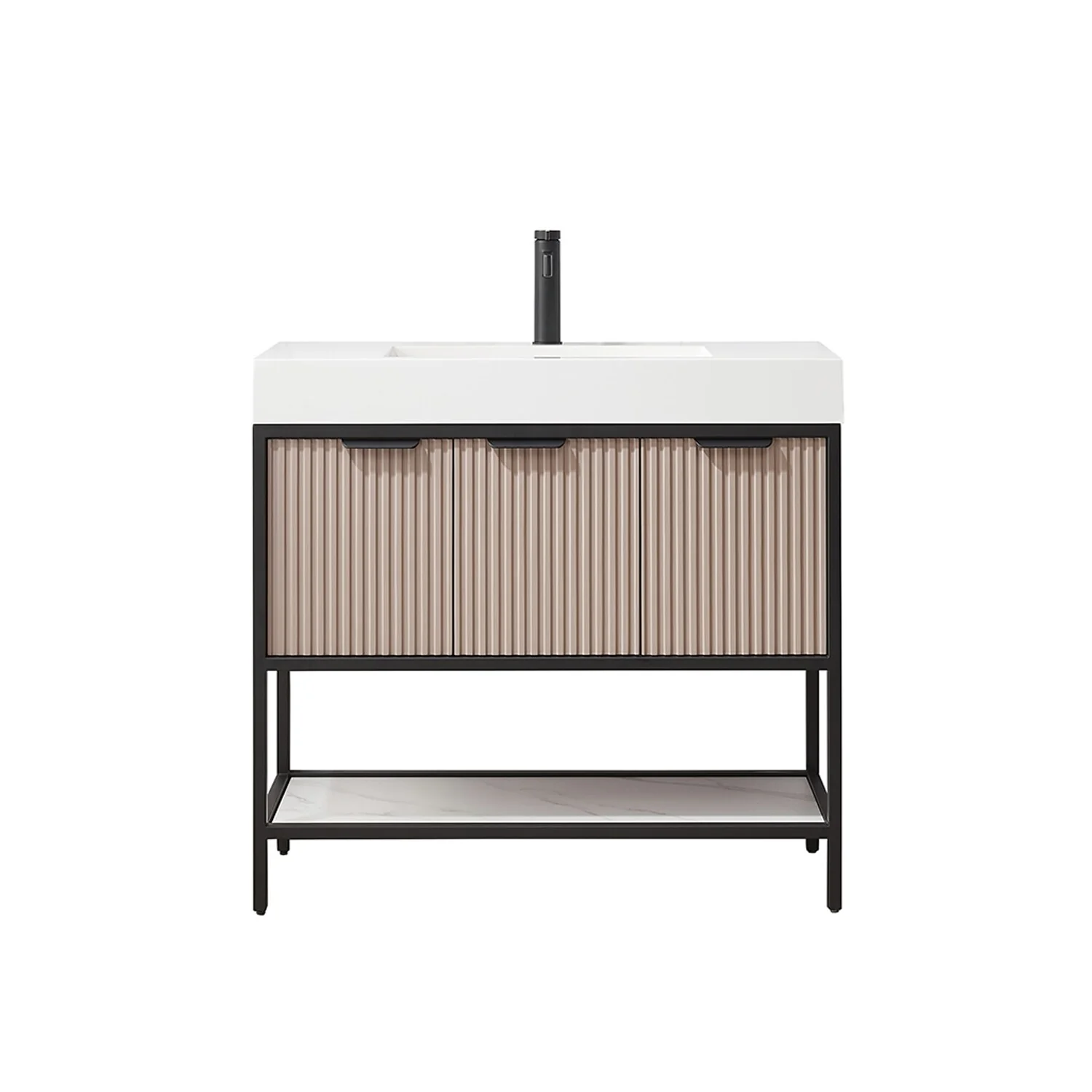 Marcilla 36 in. Single Sink Bath Vanity with Stone Sink Top