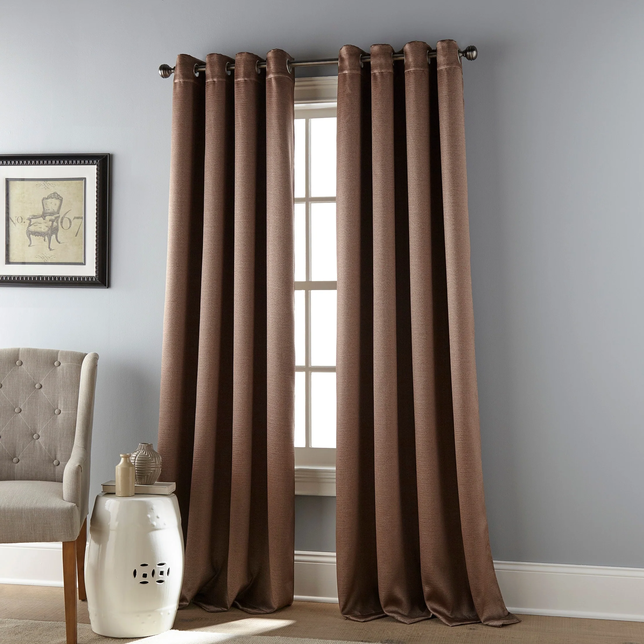 Nanshing Bronze Blackout Thermal Grommet Single Curtain Panel - 52 x 84