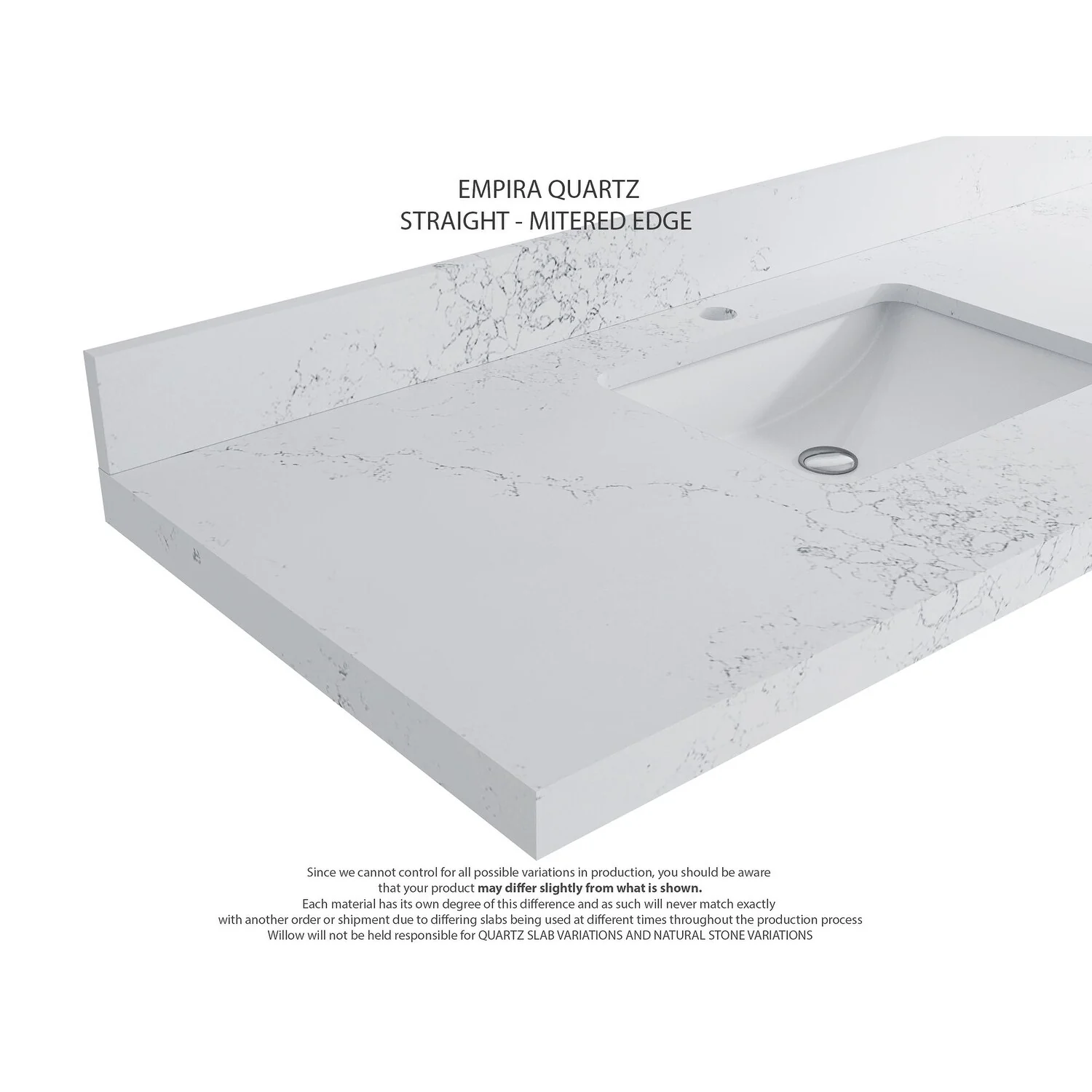 Willow Collections 36 in. W x 22 in. D Aberdeen Right Offset Sink Bathroom Vanity with Countertop