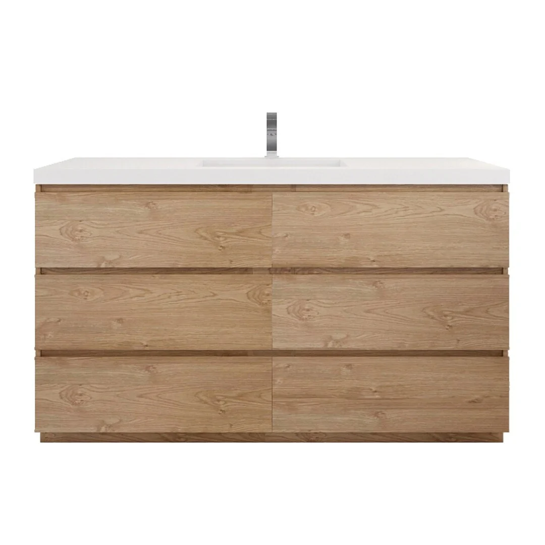 Aron 60'' Freestanding Vanity with Single Reinforced Acrylic Sink