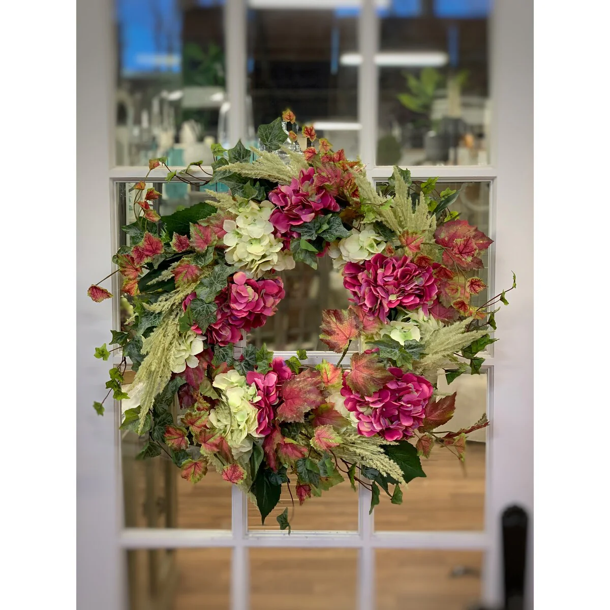 Hydrangeas and Ivy Wreath