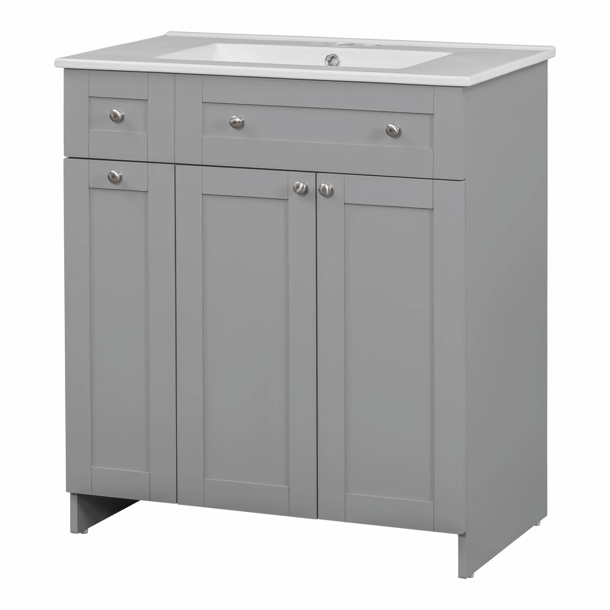 30-Inch Bathroom Vanity with Ceramic Sink Combo