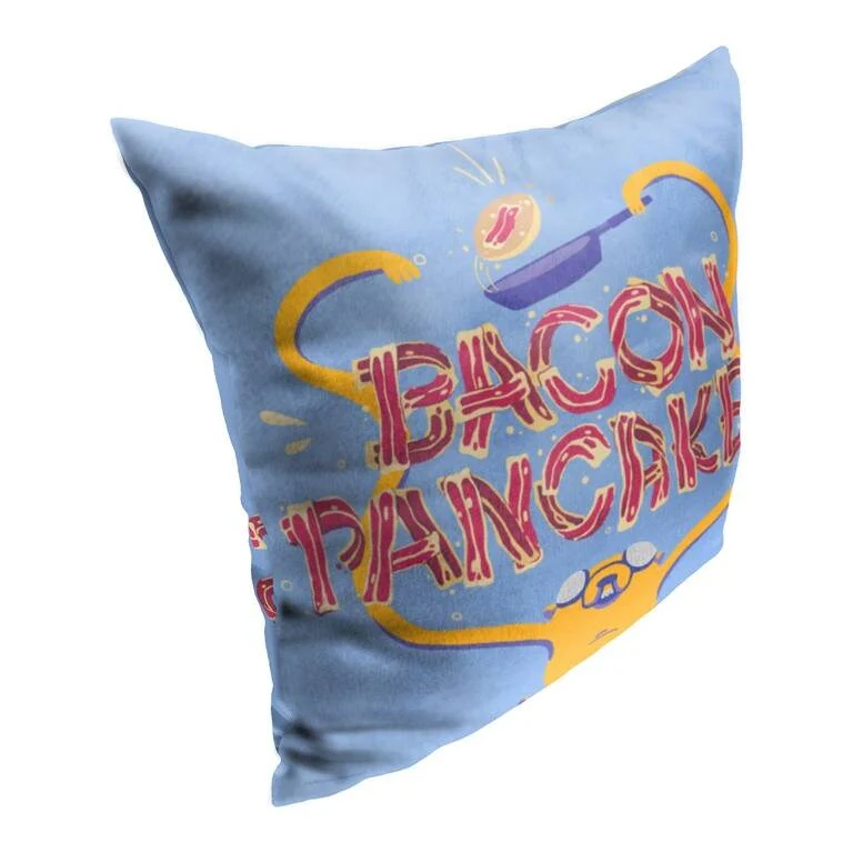 Warner Brothers Adventure Time Bacon Pancakes 18 Inch Throw Pillow
