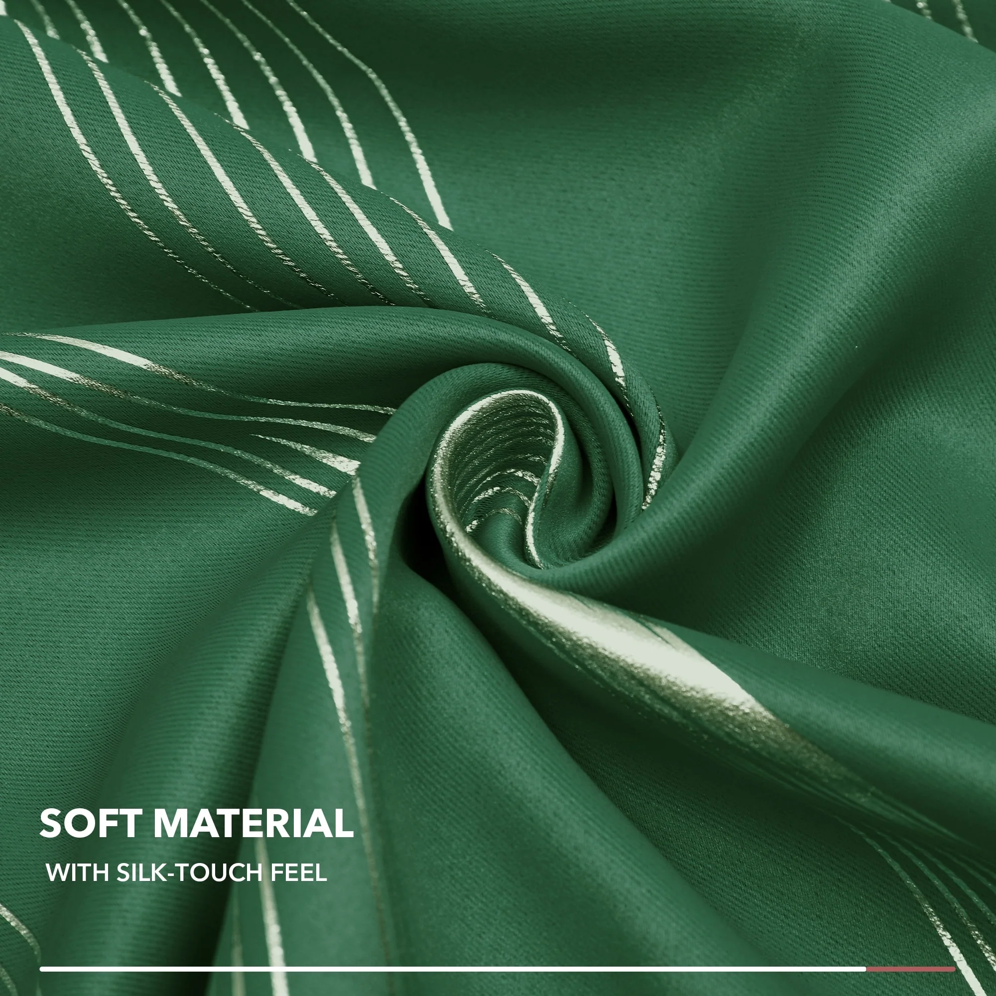 Deconovo Silver Wave 52 Width Curtain Panel Pair (2 Panel)