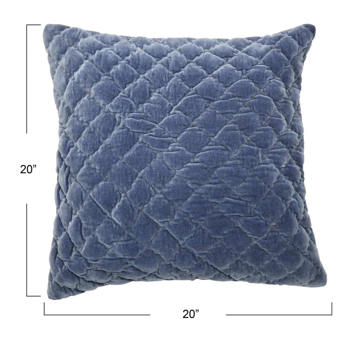 Square Quilted Velvet Pillow Cover