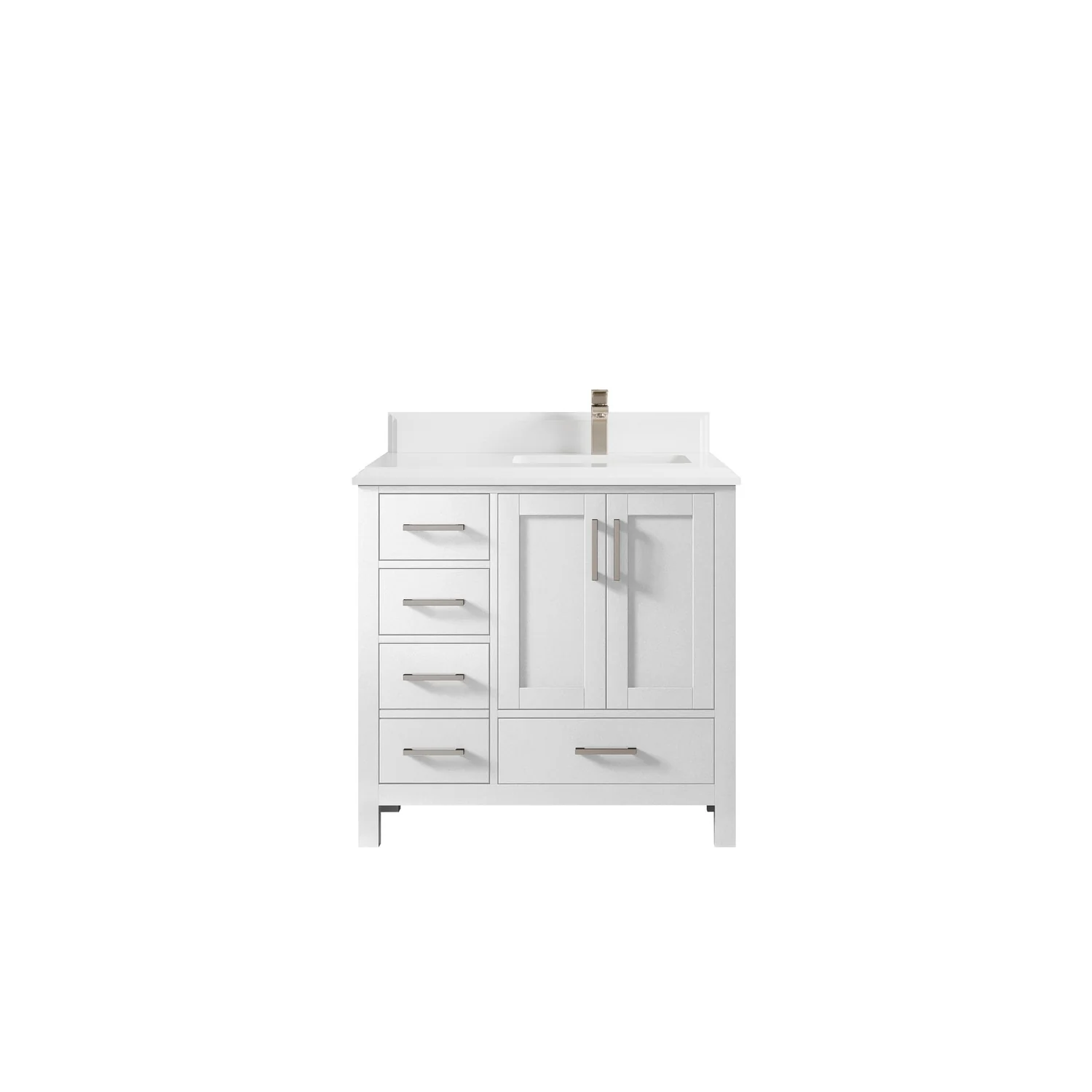Willow Collections 36 in. W x 22 in. D Malibu Right Offset Sink Bathroom Vanity with Countertop
