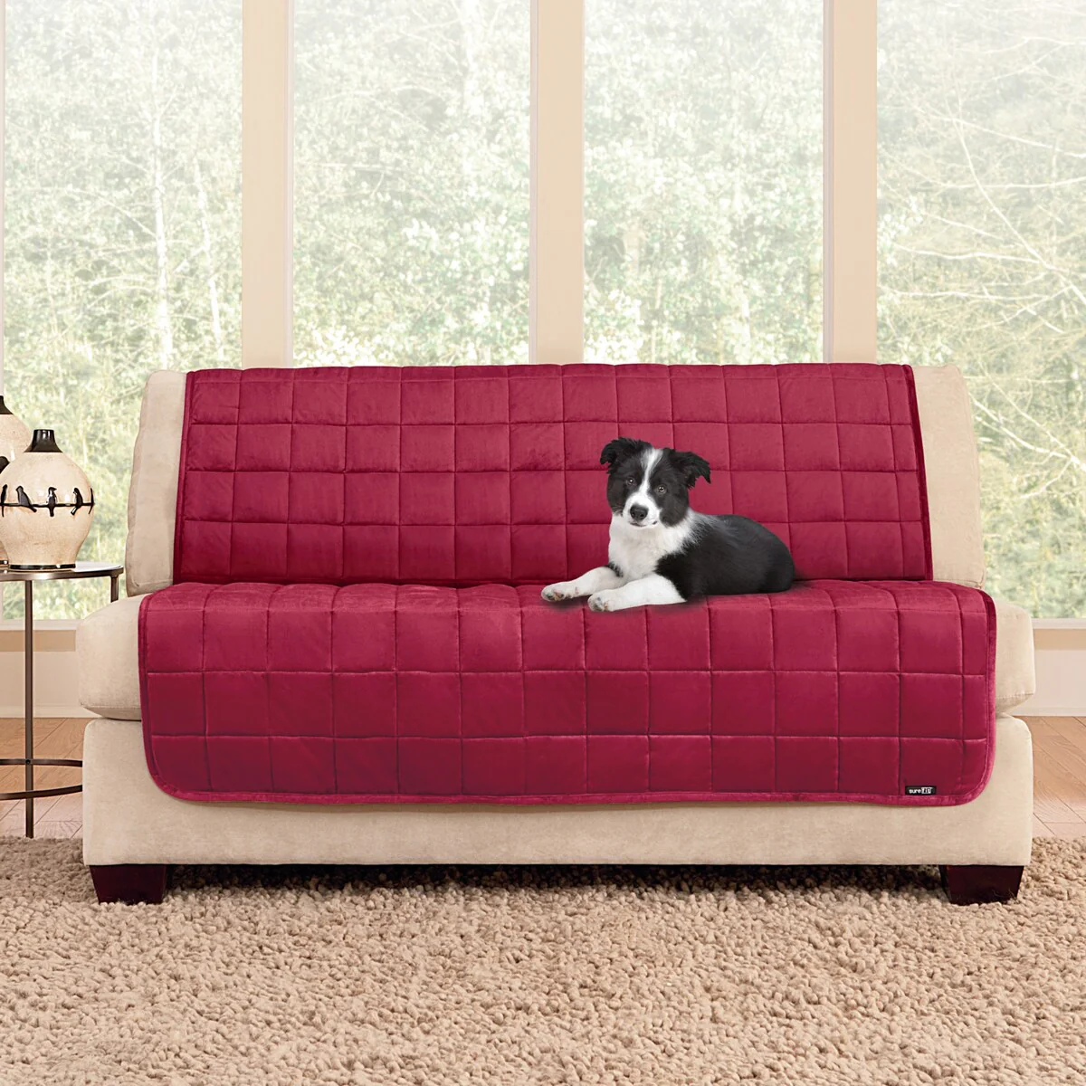 SureFit Deluxe Pet Armless Loveseat Furniture Cover