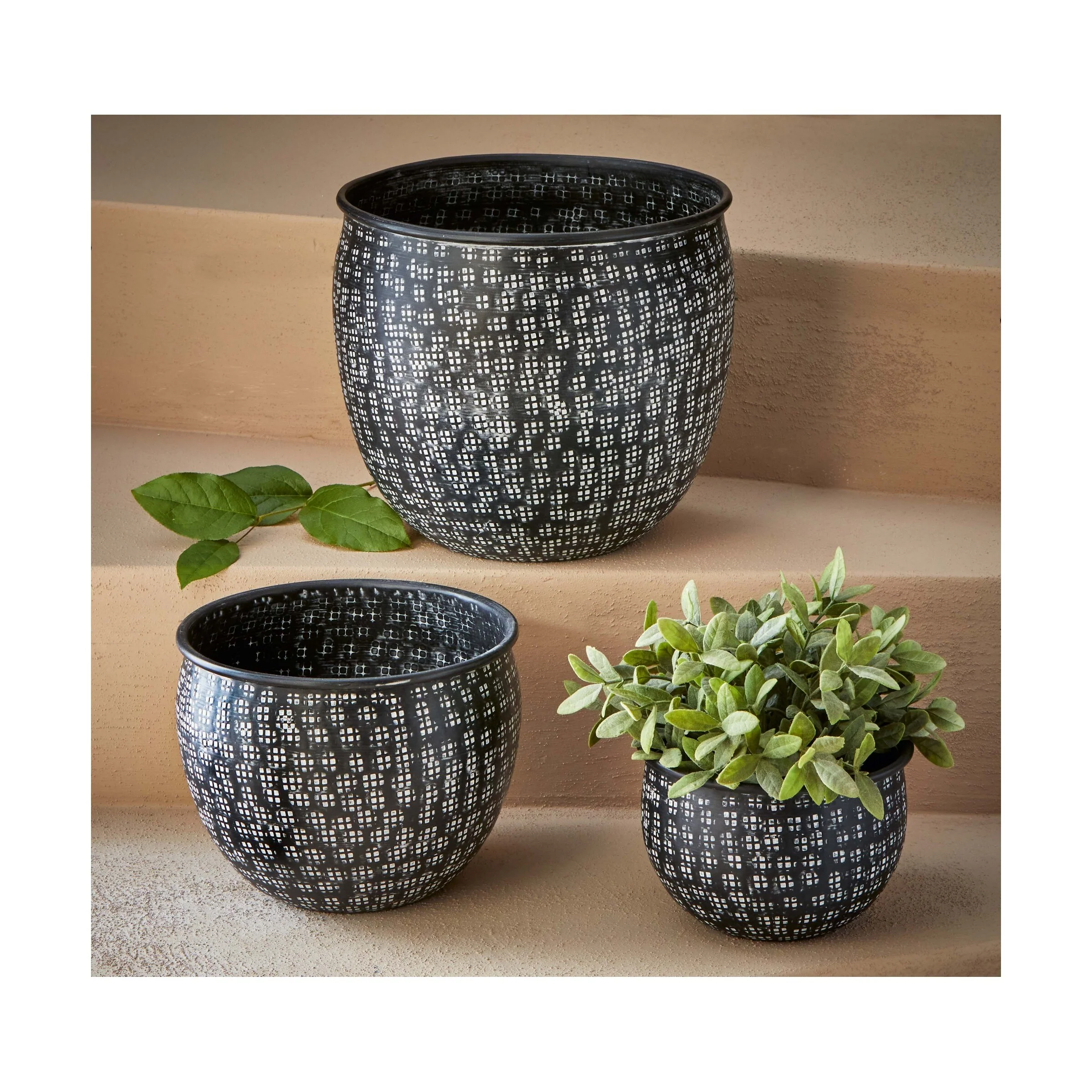 Black Zahara Planter Set of 3