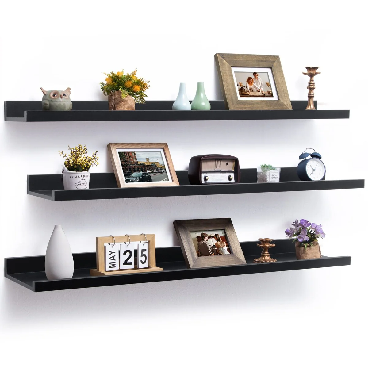 Picture Ledge Shelf, Floating Shelves Wall Mounted Set of 3