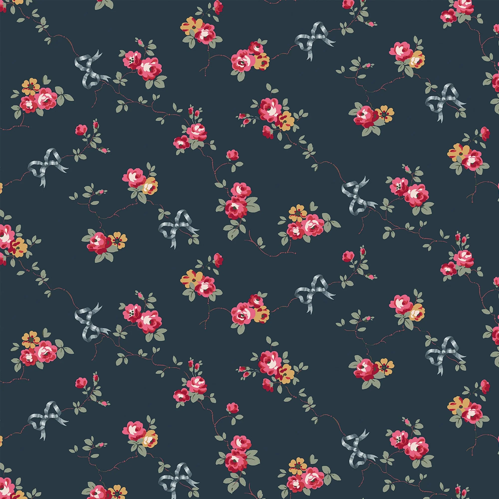 Cath Kidston Rose & Bows Navy